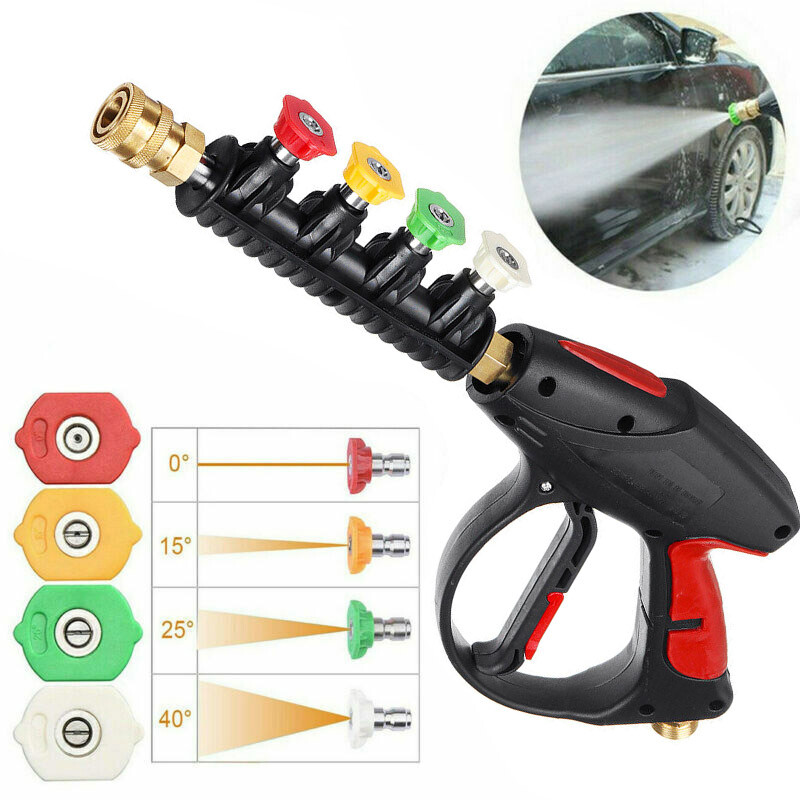 High Pressure 3000PSI Car Power Washer Gun Spray Wand Lance Nozzle and Hose Kit