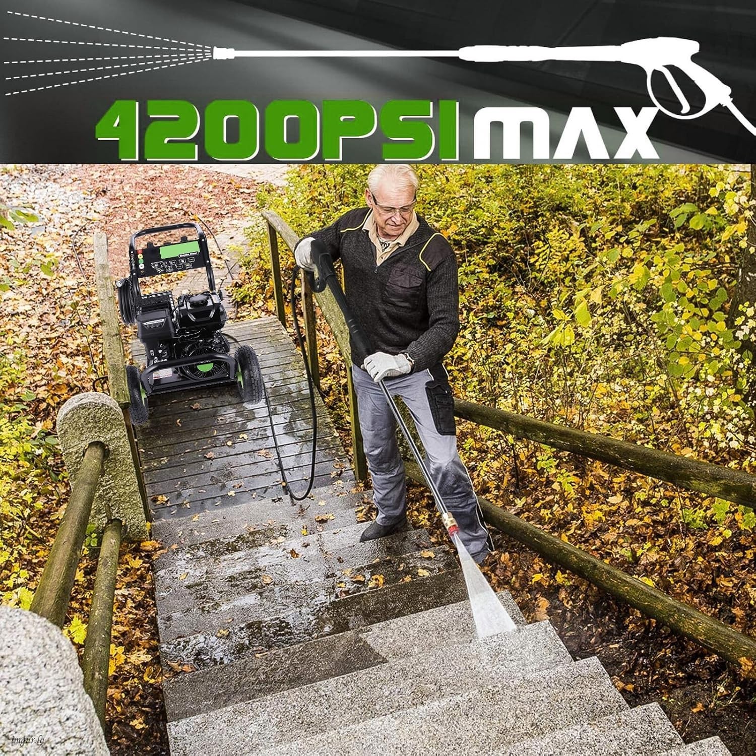 Environmental Compliant 4200PSI Gas Pressure Washer – Safe, Powerful Cleaning