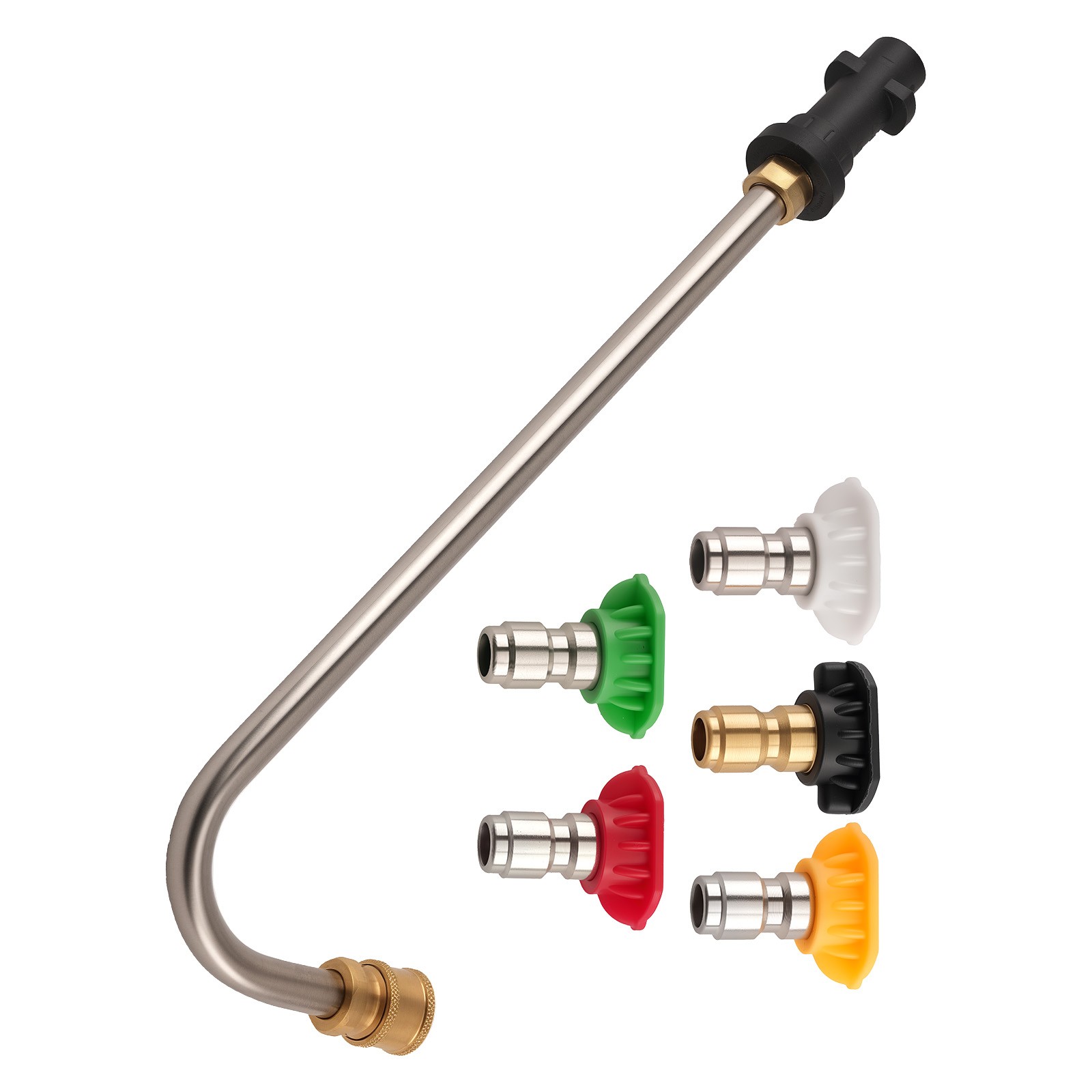 Adjustable Length Pressure Washer Gutter Cleaning Wand 5 Nozzle Kit for K2-K7