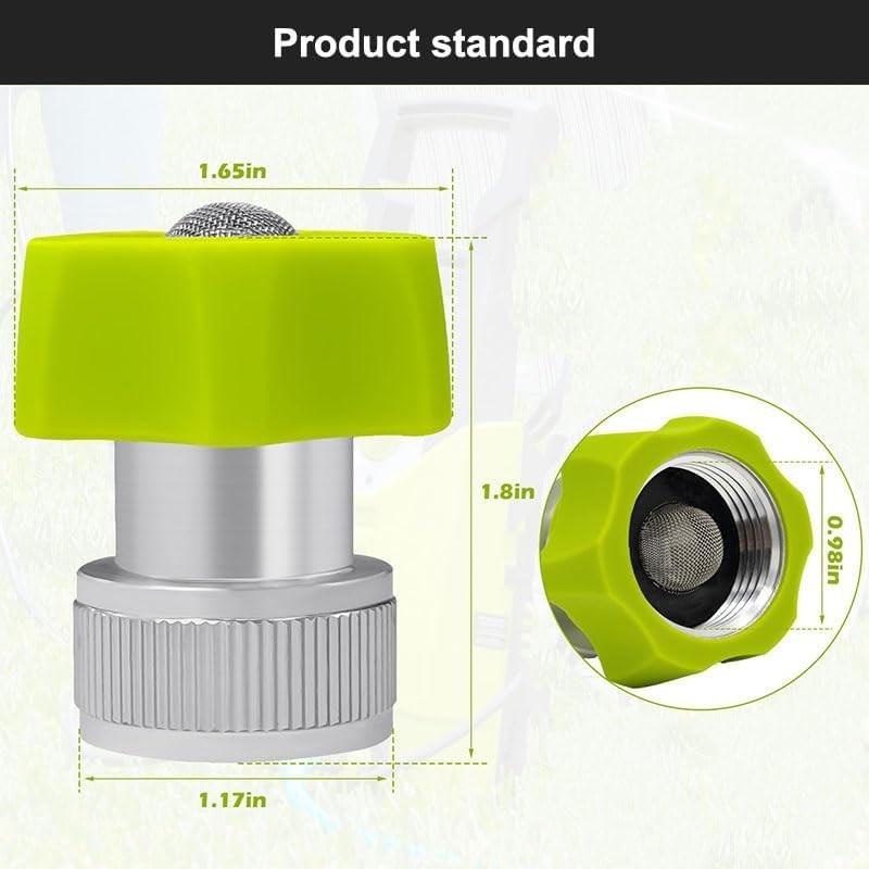 Garden Hose to Pressure Washer Adapter, 3/4″ Female Inlet for SPX Series