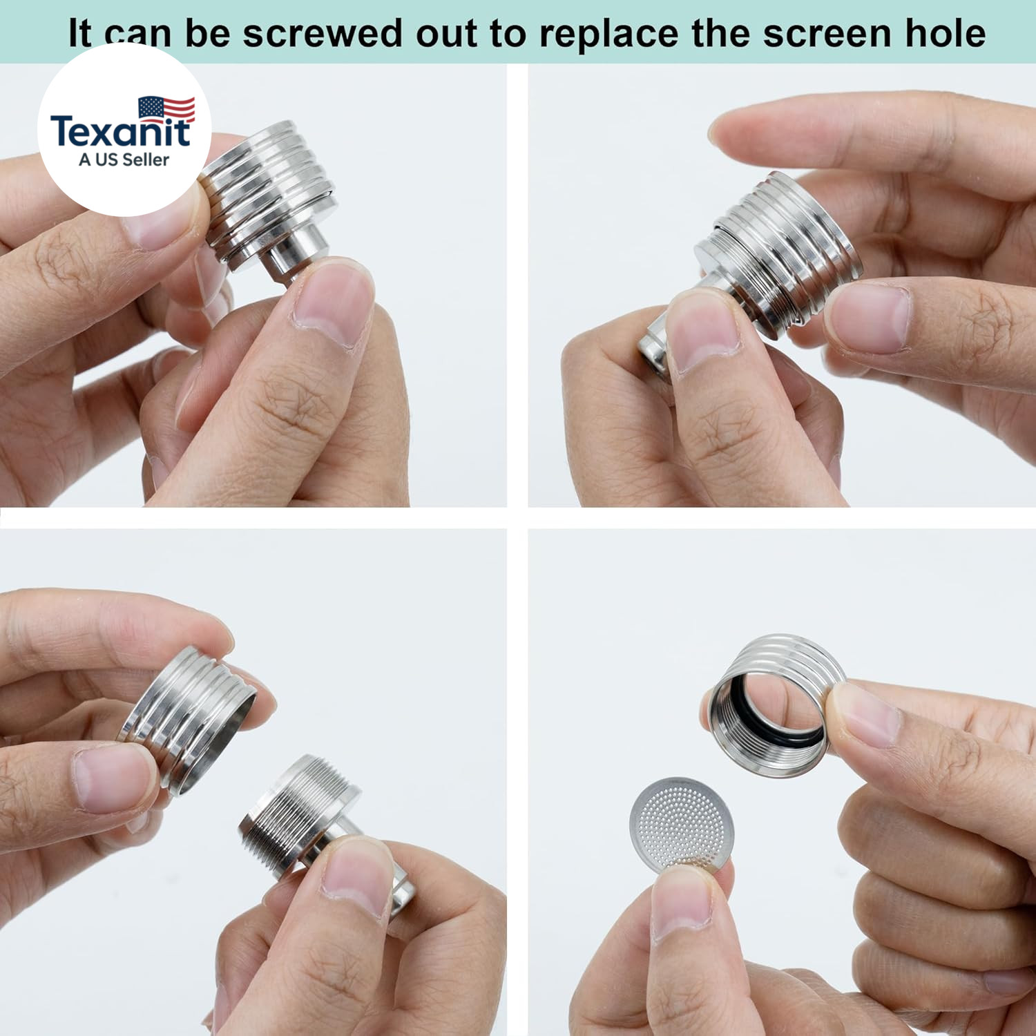 Pressure Washer Tips, Stainless Steel Shower Nozzle Soft Wash Nozzle, 1/4″ Quick