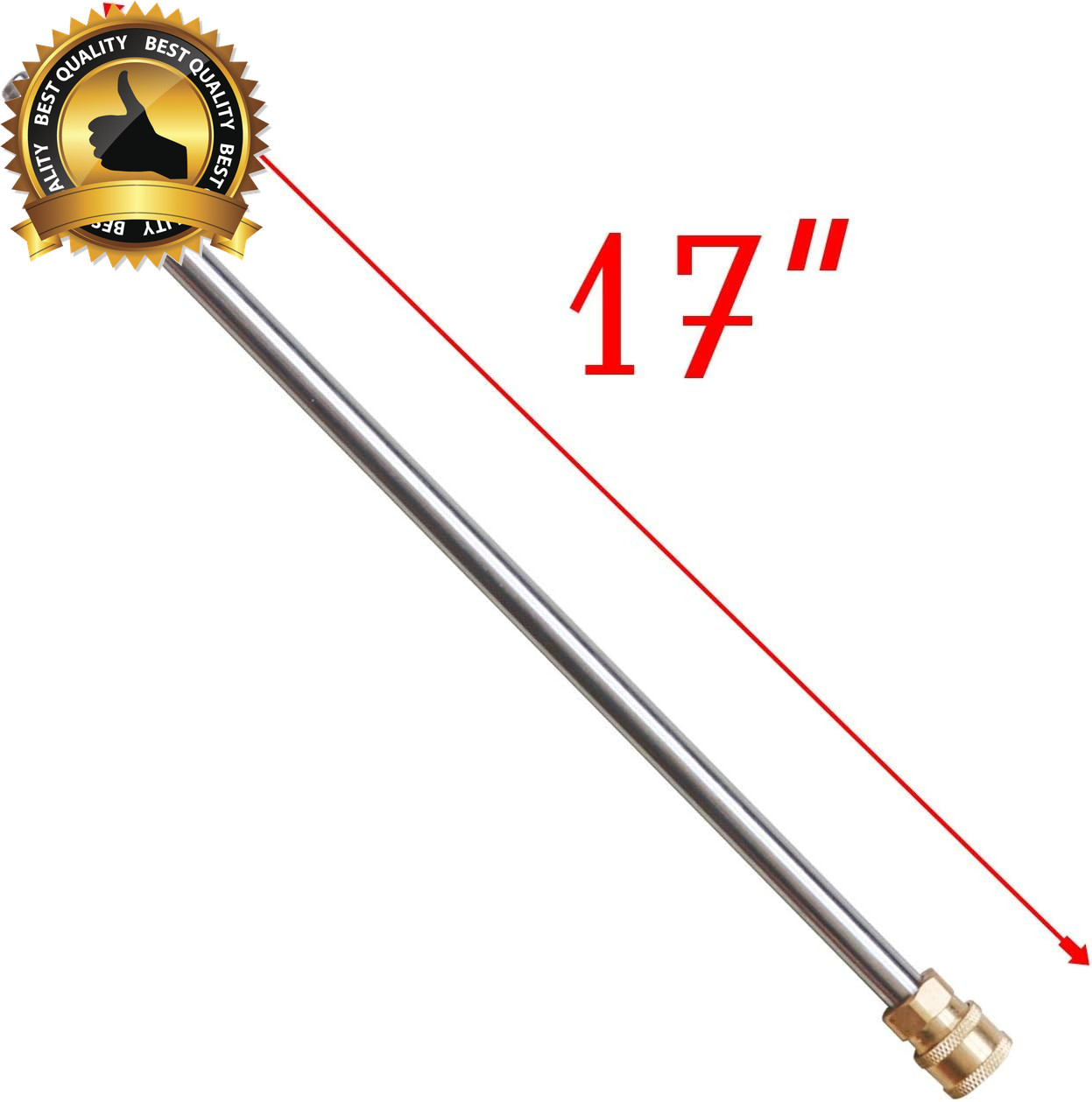 Pressure Washer Extension Wand, 17 Inch Stainless Steel with 1/4″ Quick Connect