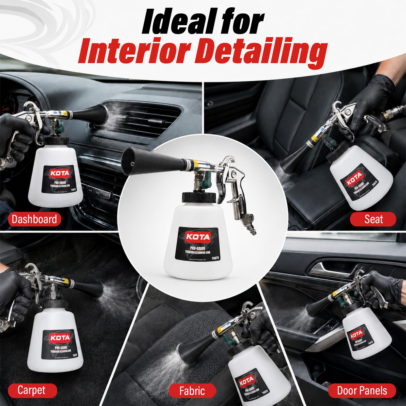 LAUCO High Pressure Air Gun Kit for Detailing, Auto Detailing.