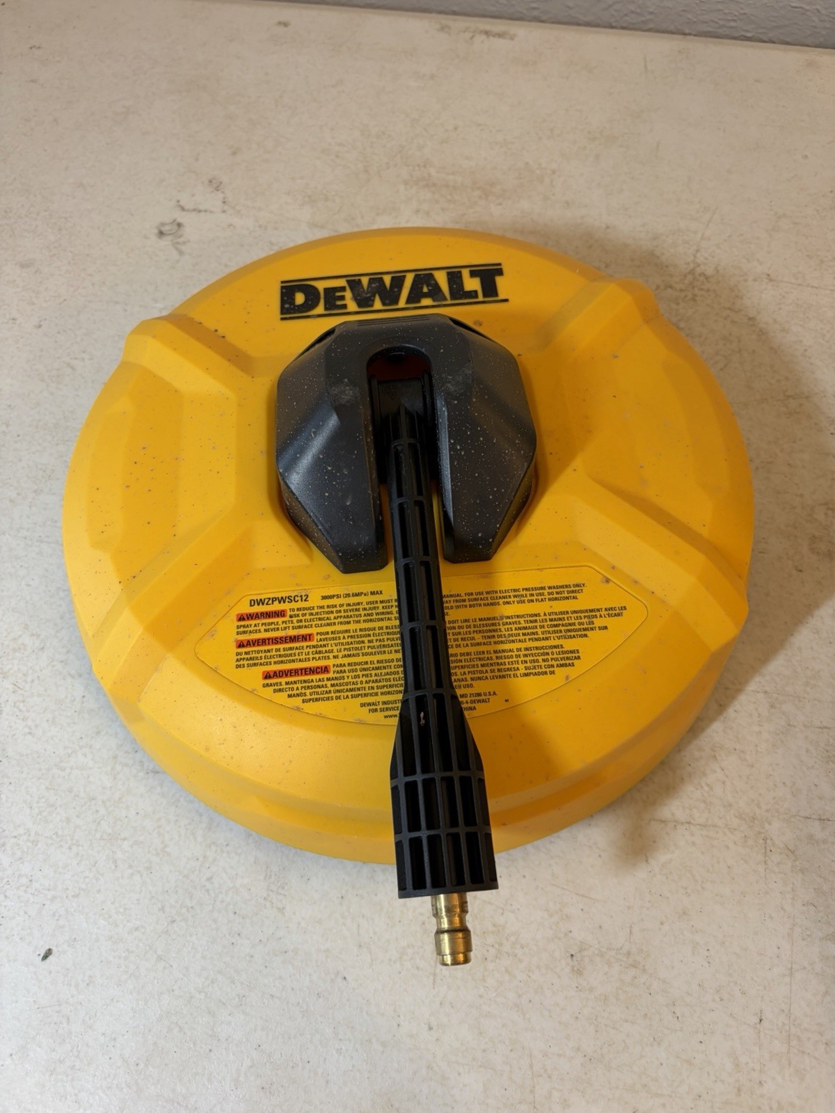 DEWALT 12 in. Rotating Surface Cleaner Pressure Washer Attachment DWZPWSC12