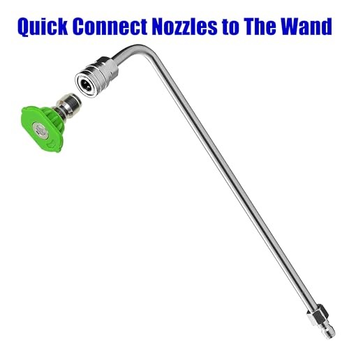 Pressure Washer Wand Extension, 90 Degree Curved Angled, Undercarriage and