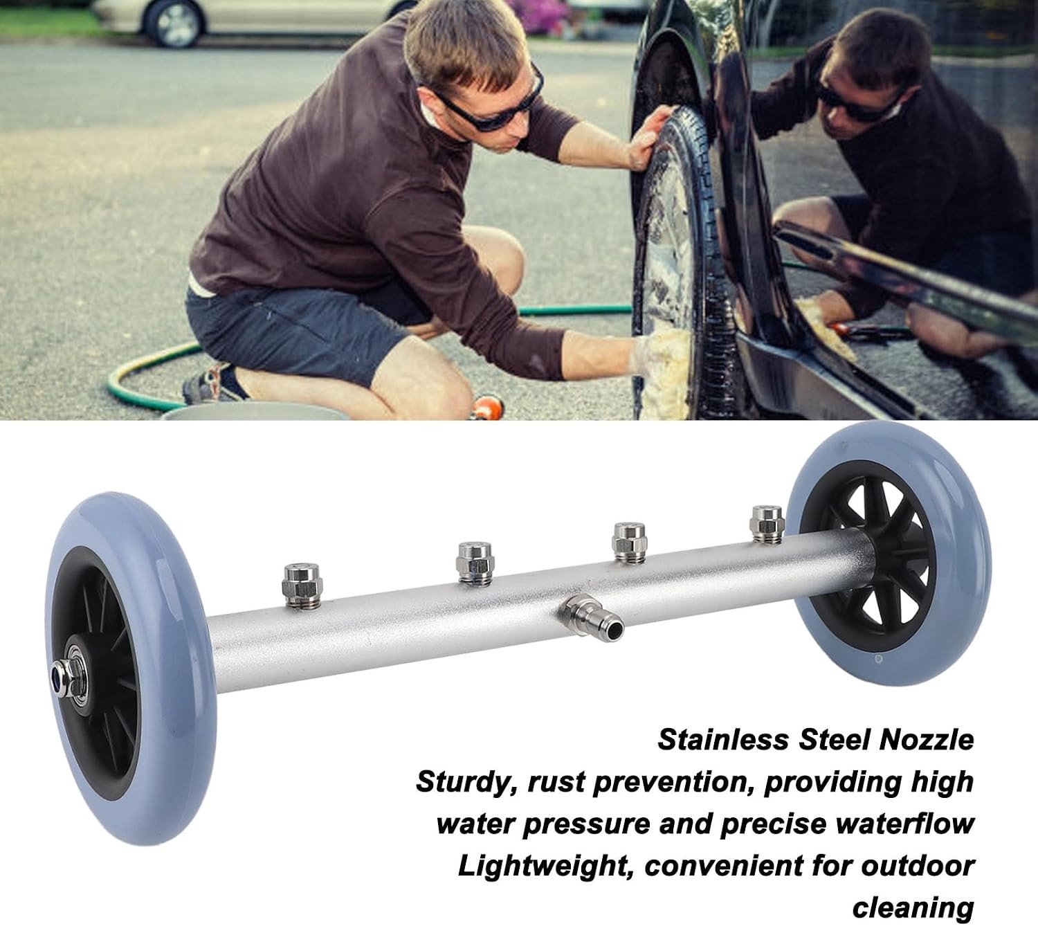 Undercarriage Cleaner 16 Inch 4000PSI High Pressure Under Car Wash Water Broom