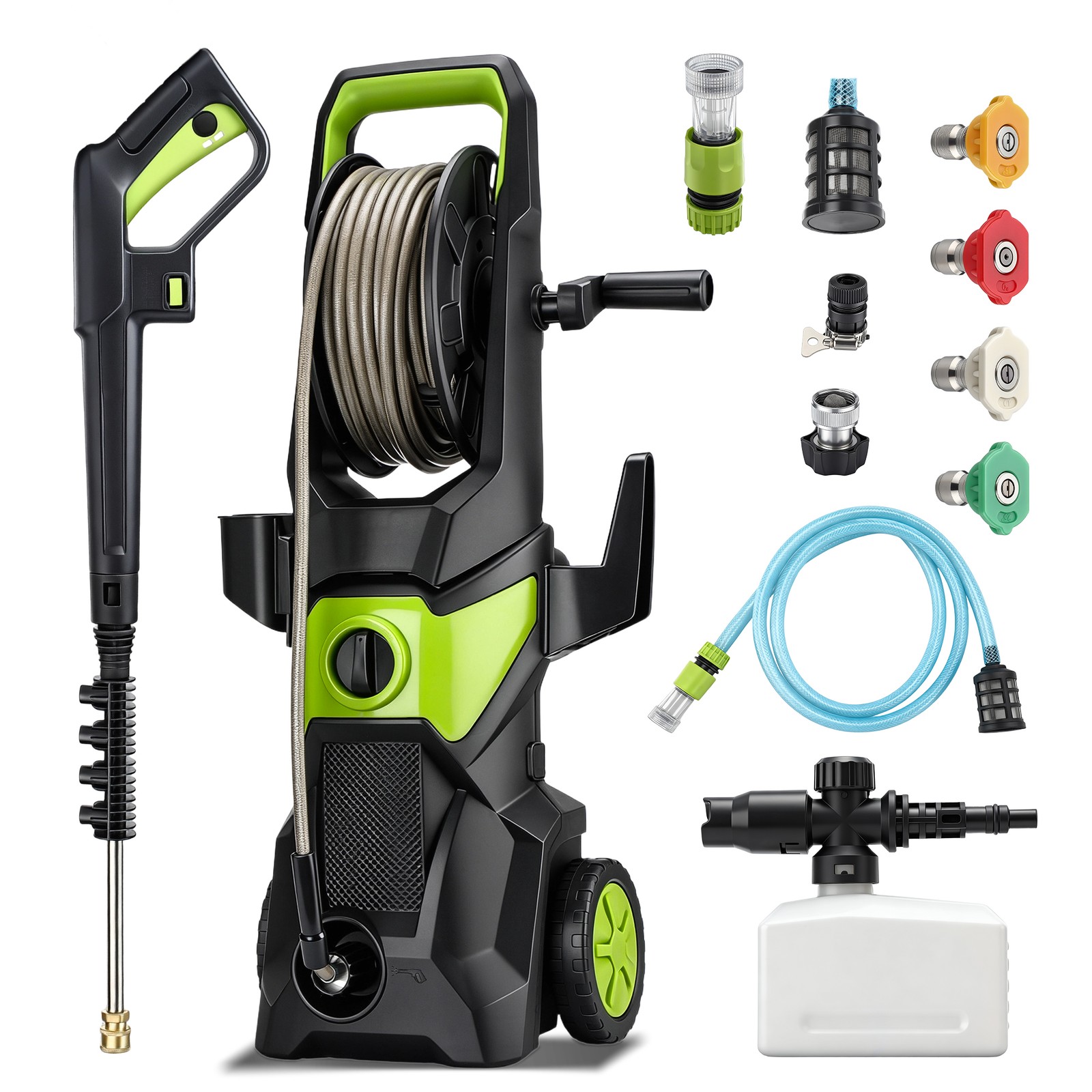 Electric Power Washer 5000 PSI 3.2 GPM Pressure Washer with 52FT Hose,nozzle