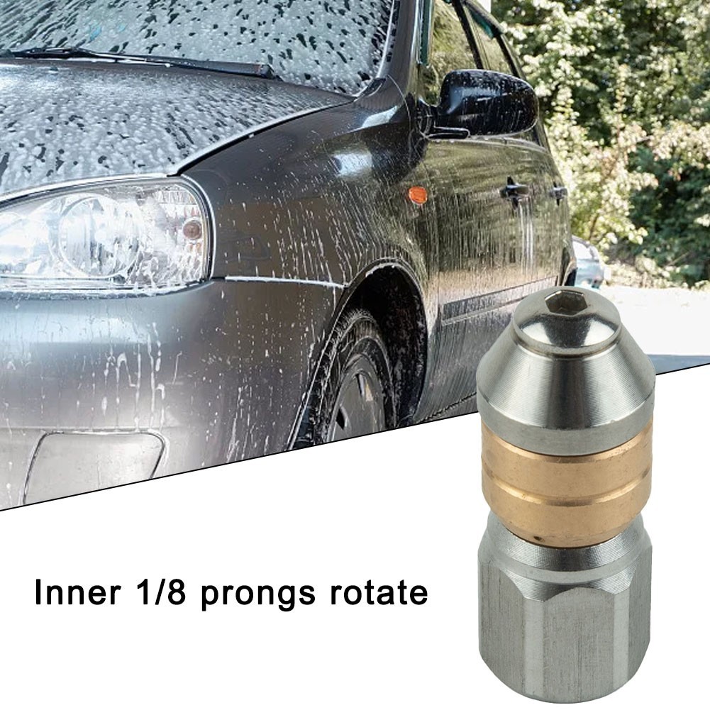 High Pressure Nozzle Swivel Unclog Spray 1/8inch 1PCS 4000 PSI Car Washer