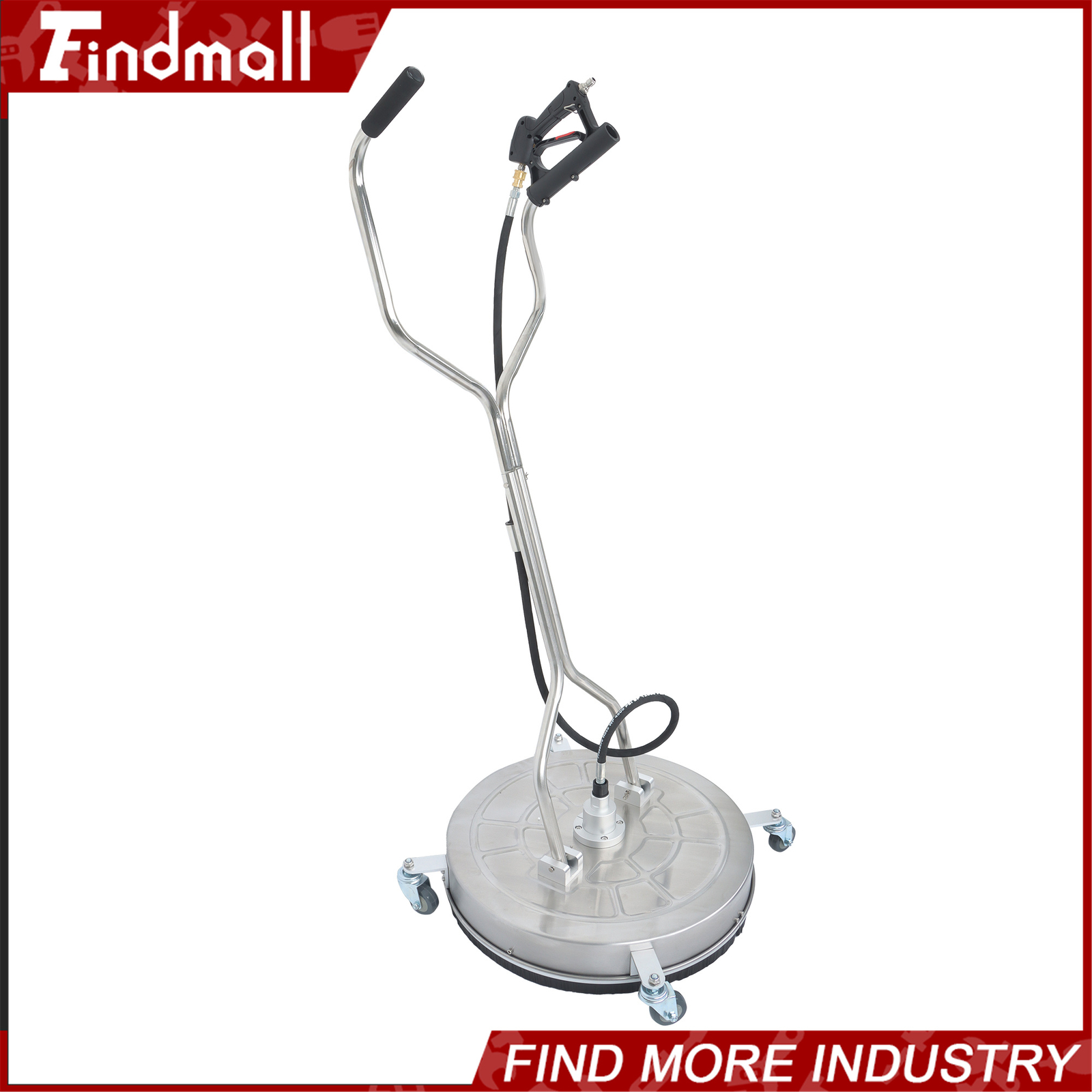 Findmall 24″ Pressure Washer Surface Cleaner w/ Handles & Wheels Quick Connect
