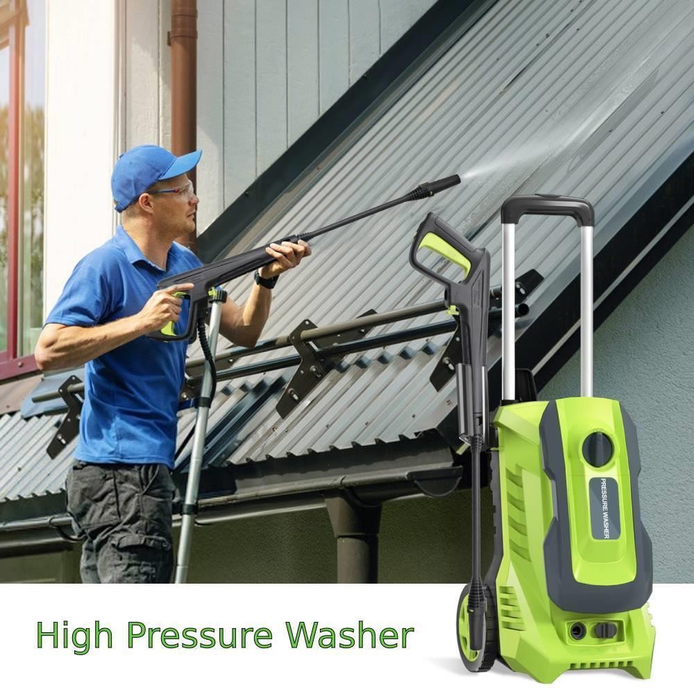 Electric High Pressure Washer 4500PSI Max with 4 Nozzles and Telescopic Handle
