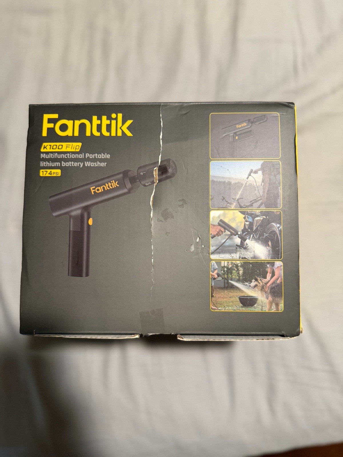 Fanttik Pressure Washer. Great For E-bikes. Low Pressure To Protect Battery