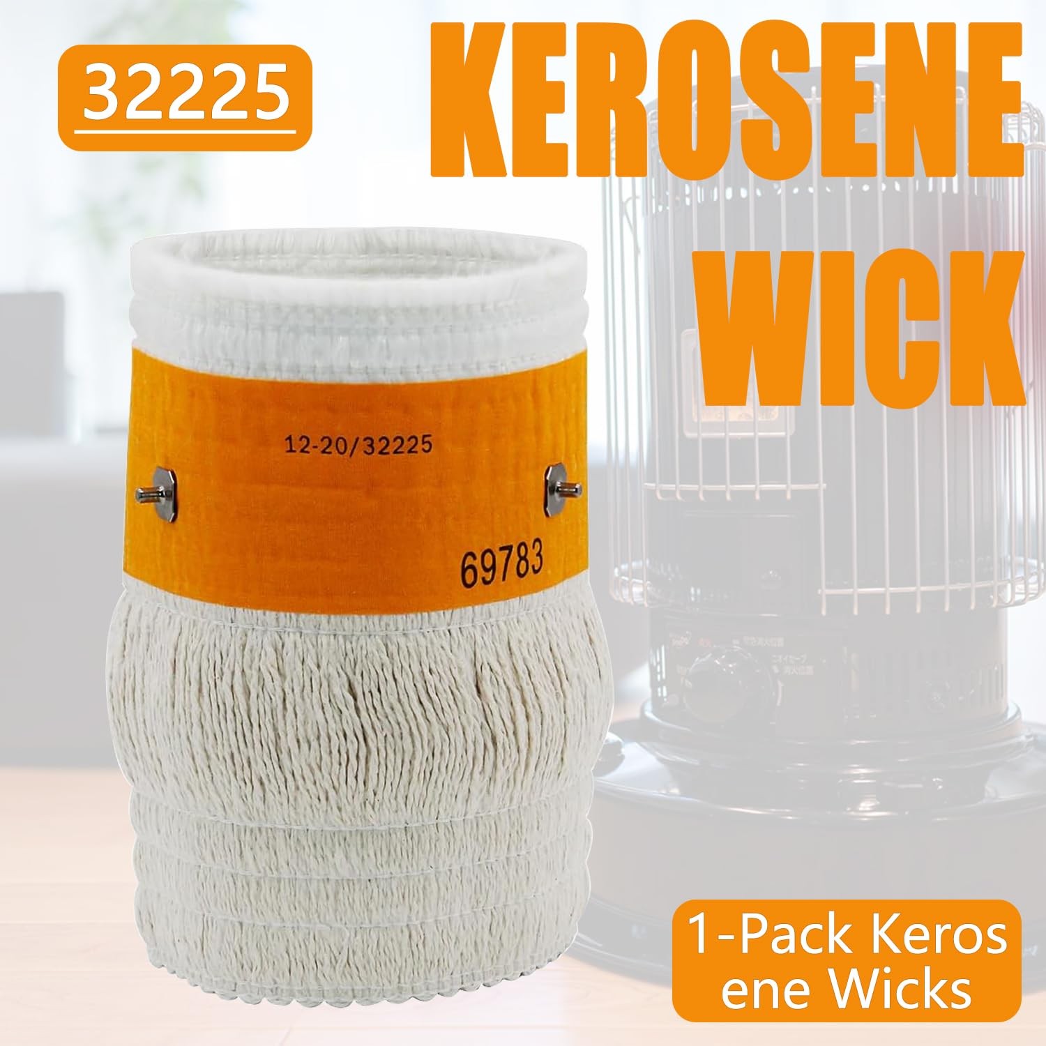 32225 Kerosene Heater Replacement Wicks for Kero World KW-24C 1, White