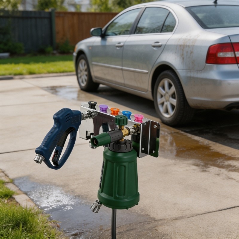 Wall Mount Pressure Washer Wand Rack for Garage Wash Zone Walls