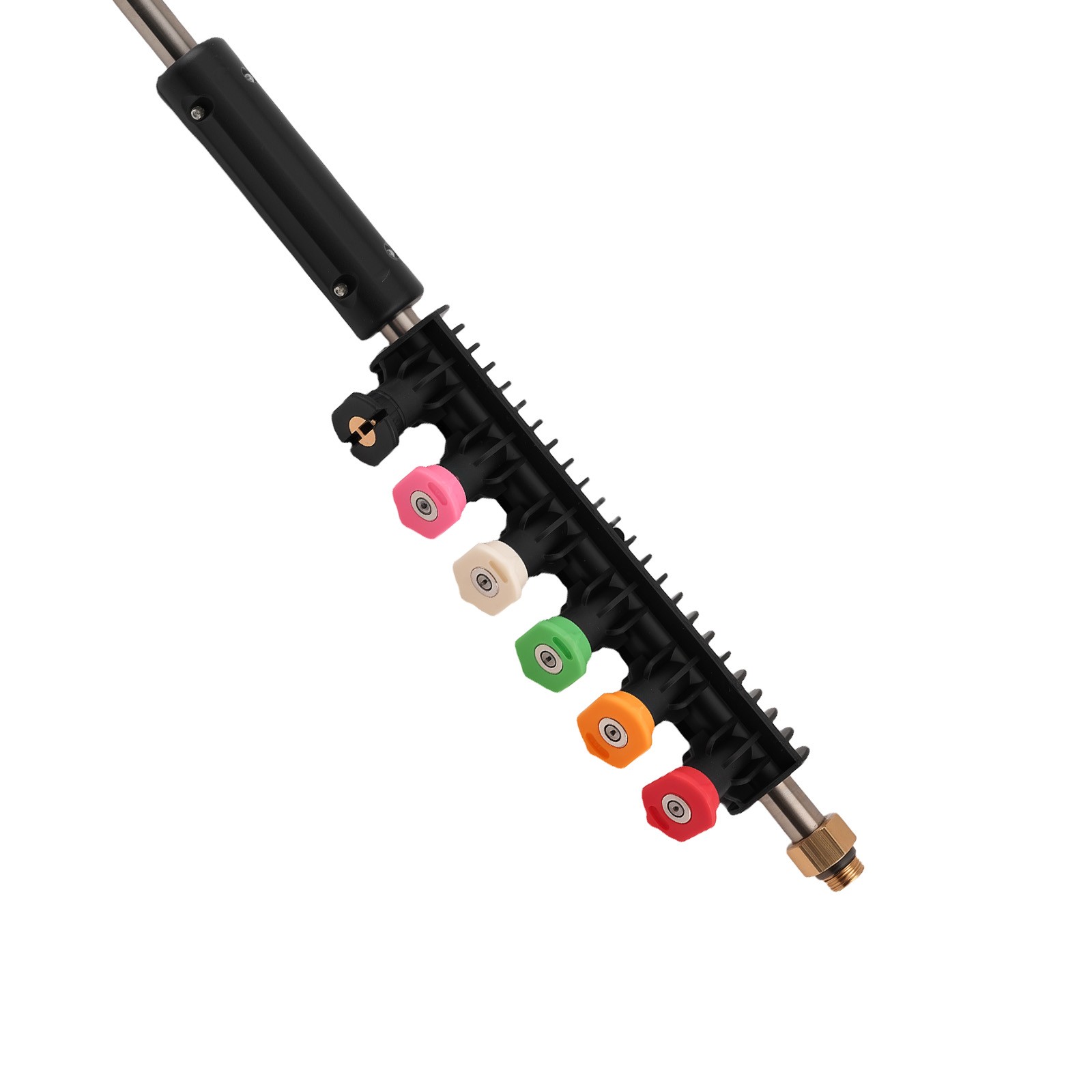 120″ Pressure Washer Extension Wand Brass 4000PSI w/ U Shape Wand 6 Spray Nozzle