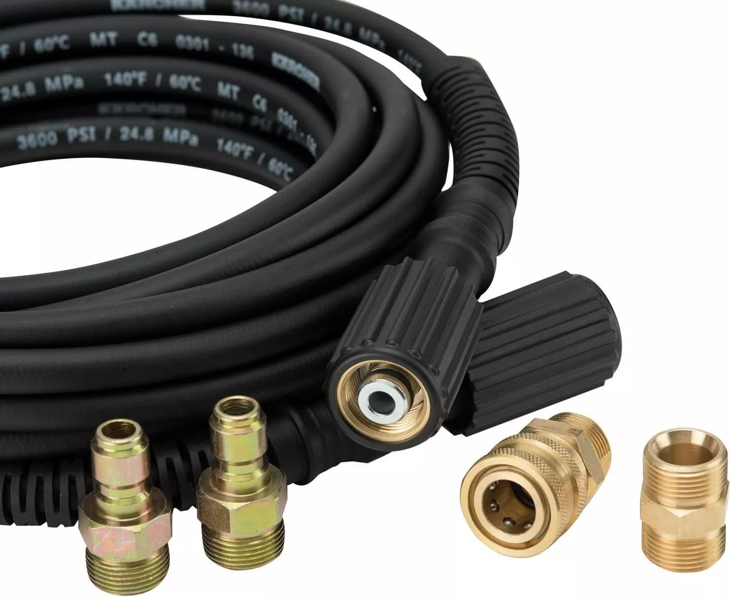 25′ Hose for Pressure Washers – Quick Connect, M22 Fitting