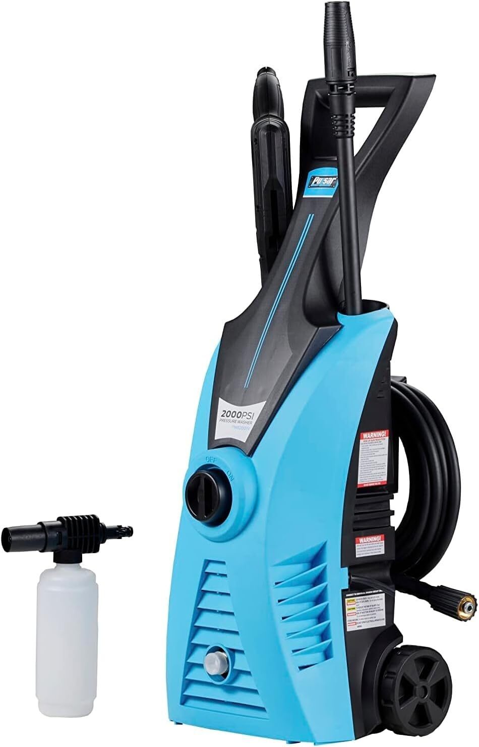 Pulsar PWE2001V Electric Portable High Pressure Washer, PSI 2000, Cleans Cars