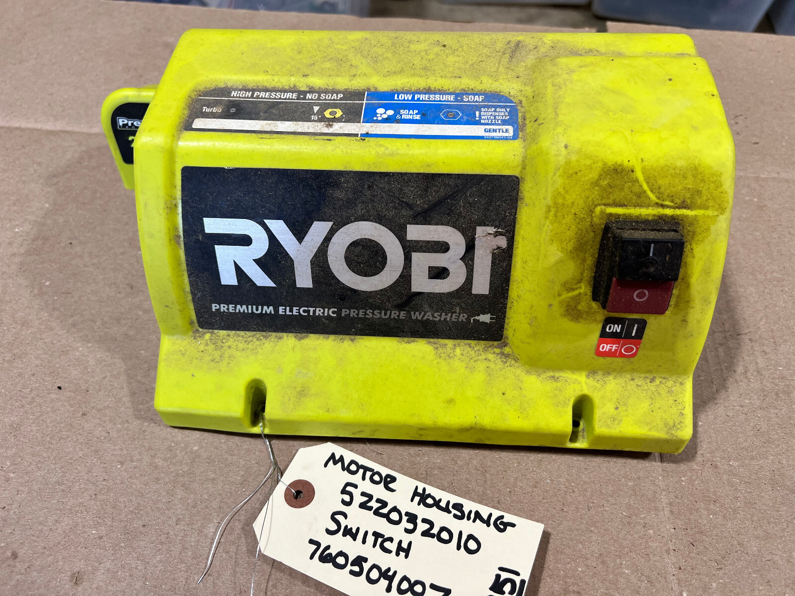 Ryobi Housing /switch for Electric Pressure Washer 522032010, 760504007 (#3851)