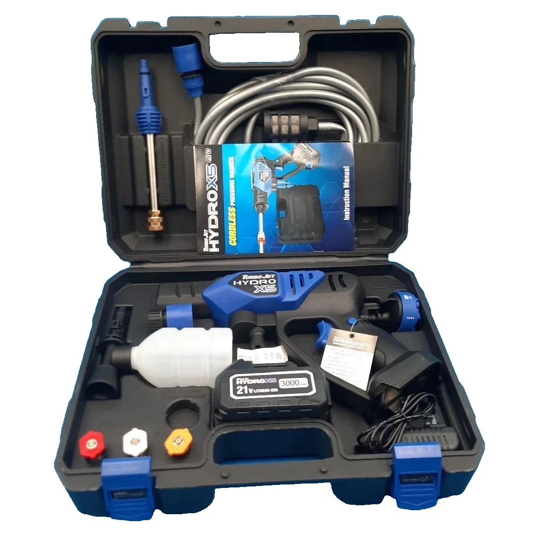 Ontel Turbo Jet HydroX5Pro Portable Cordless PressureWasher 21V 3000mAh OPEN BOX