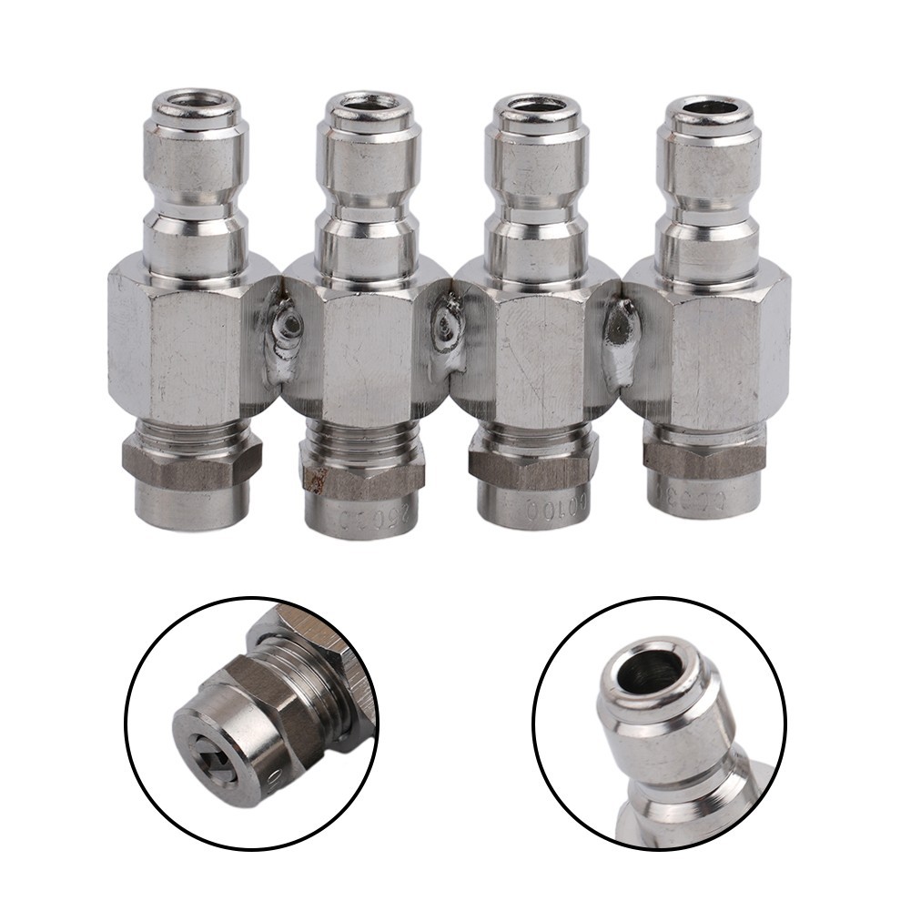 Pressure Washer Nozzle Kit 4 Way Tip Holder 1/4 Inch Quick Connect Soft Wash