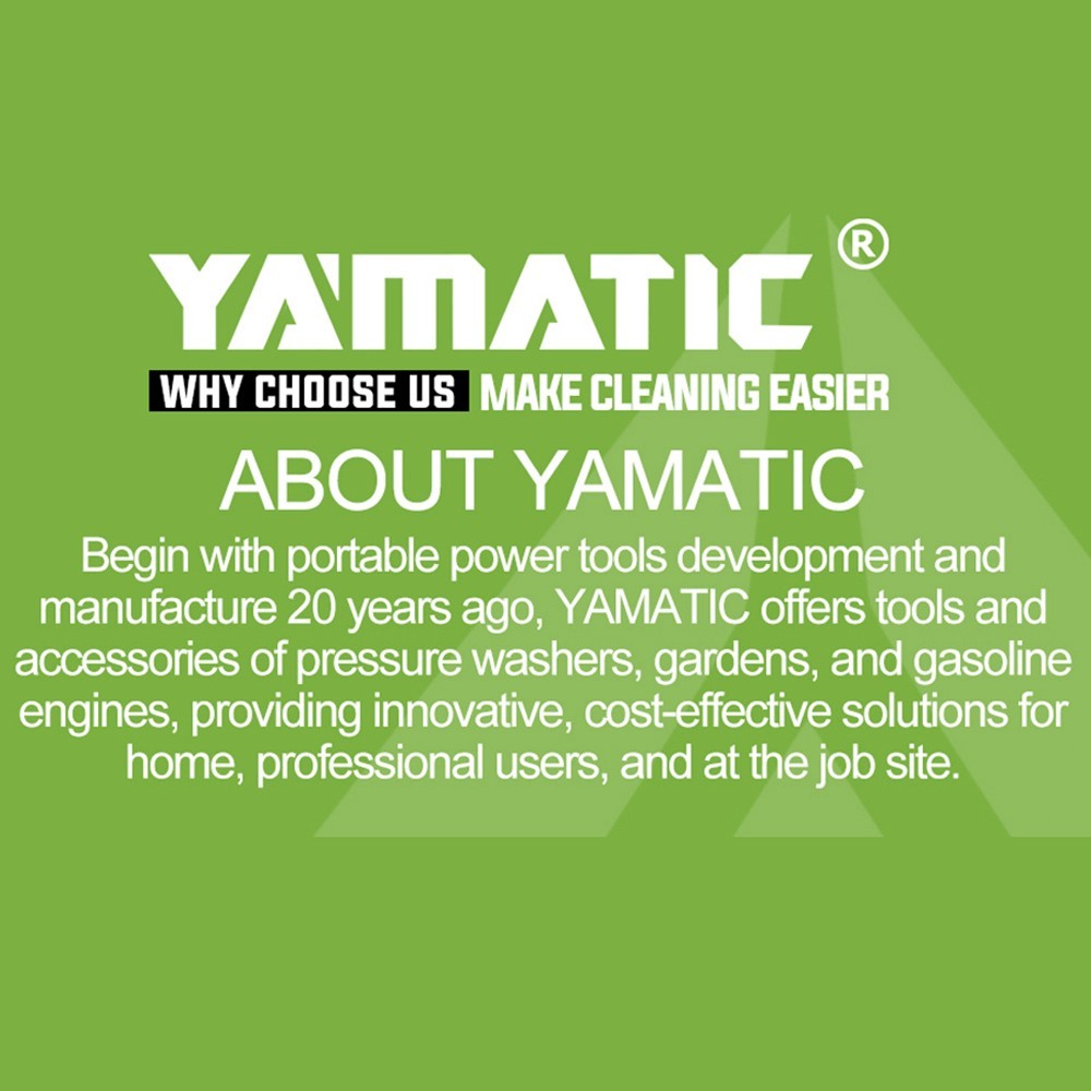 YAMATIC 3200 psi Pressure Washer Hose 1/4″ Wear Resist & Kink Resist