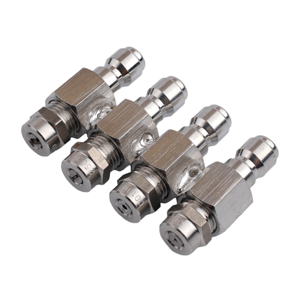 Pressure Washer Nozzle Kit 4 Way Tip Holder 1/4 Inch Quick Connect Soft Wash