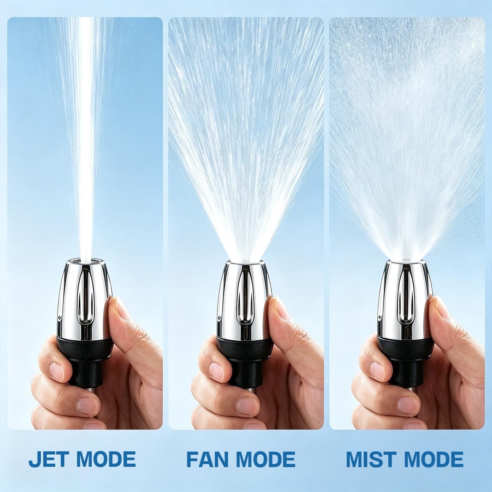 High Pressure Water Jet Nozzle for Pressure Washer, 360° Rotating Head, 3 Modes