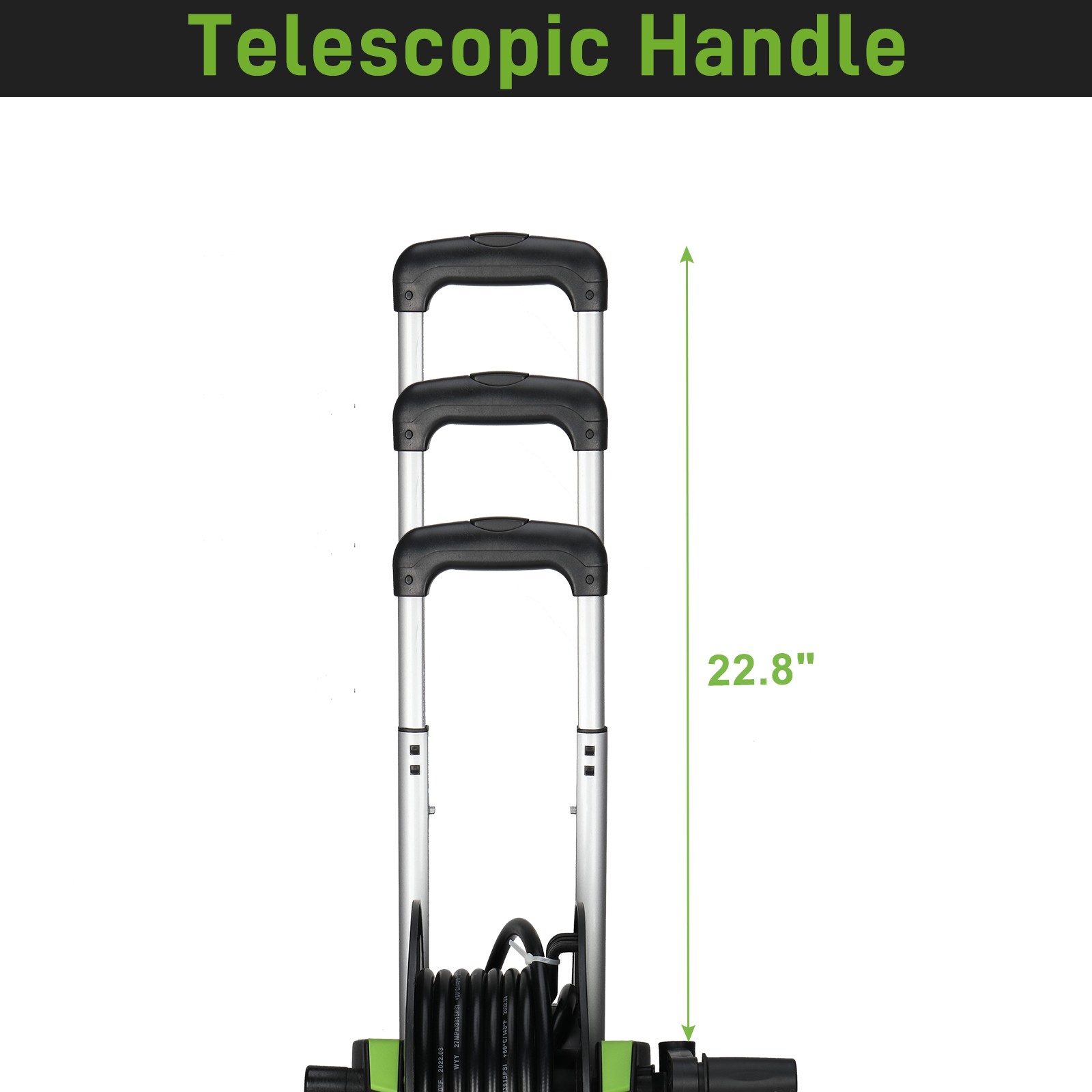 3800PSI Electric Pressure Washer with Touch Screen Adjustment Pressure Green