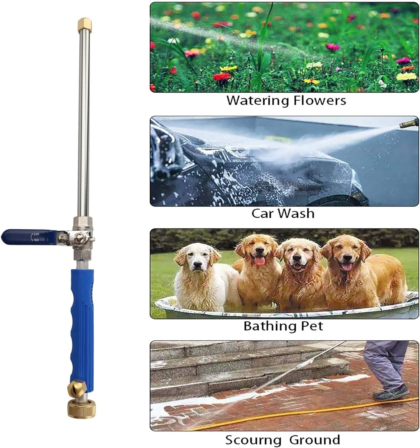 Hydro Jet High Pressure Washer Wand with Dual Spray Tips for Ultimate Cleaning