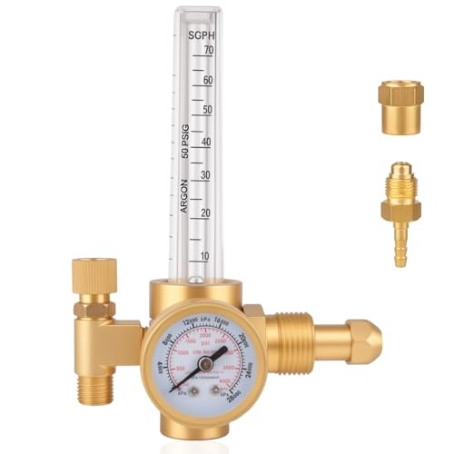 Argon CO2 Regulator with CGA-580 Inlet, 0-4000 PSI Gas Pressure Regulator for
