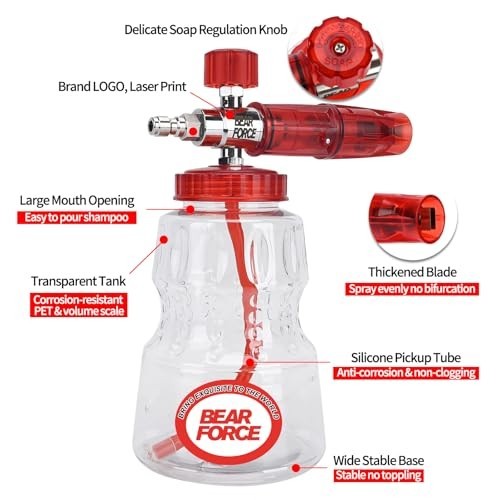 Bear Force Pressure Washer Spray Gun with Foam Cannon & 5 Nozzles