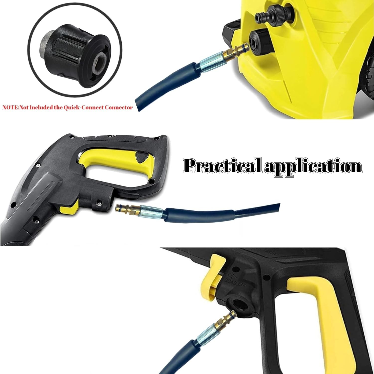 Heavy Duty 15M Pressure Washer Extension Hose – 5800 PSI, Multi-Surface Cleaner