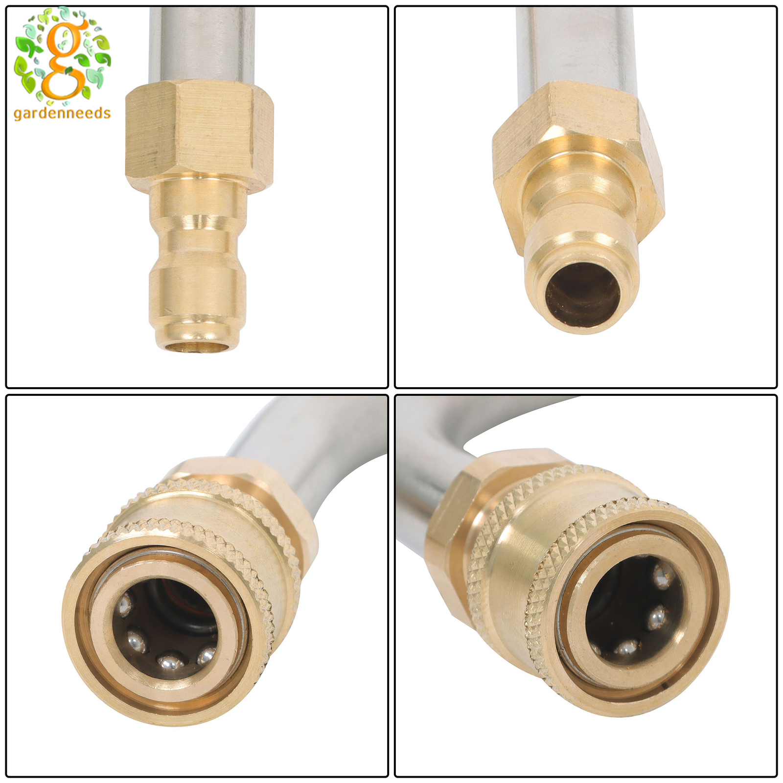 9 Pcs 97 Feet Water Gun 1/4 In 4000 Psi High Pressure Washer Extension Wand
