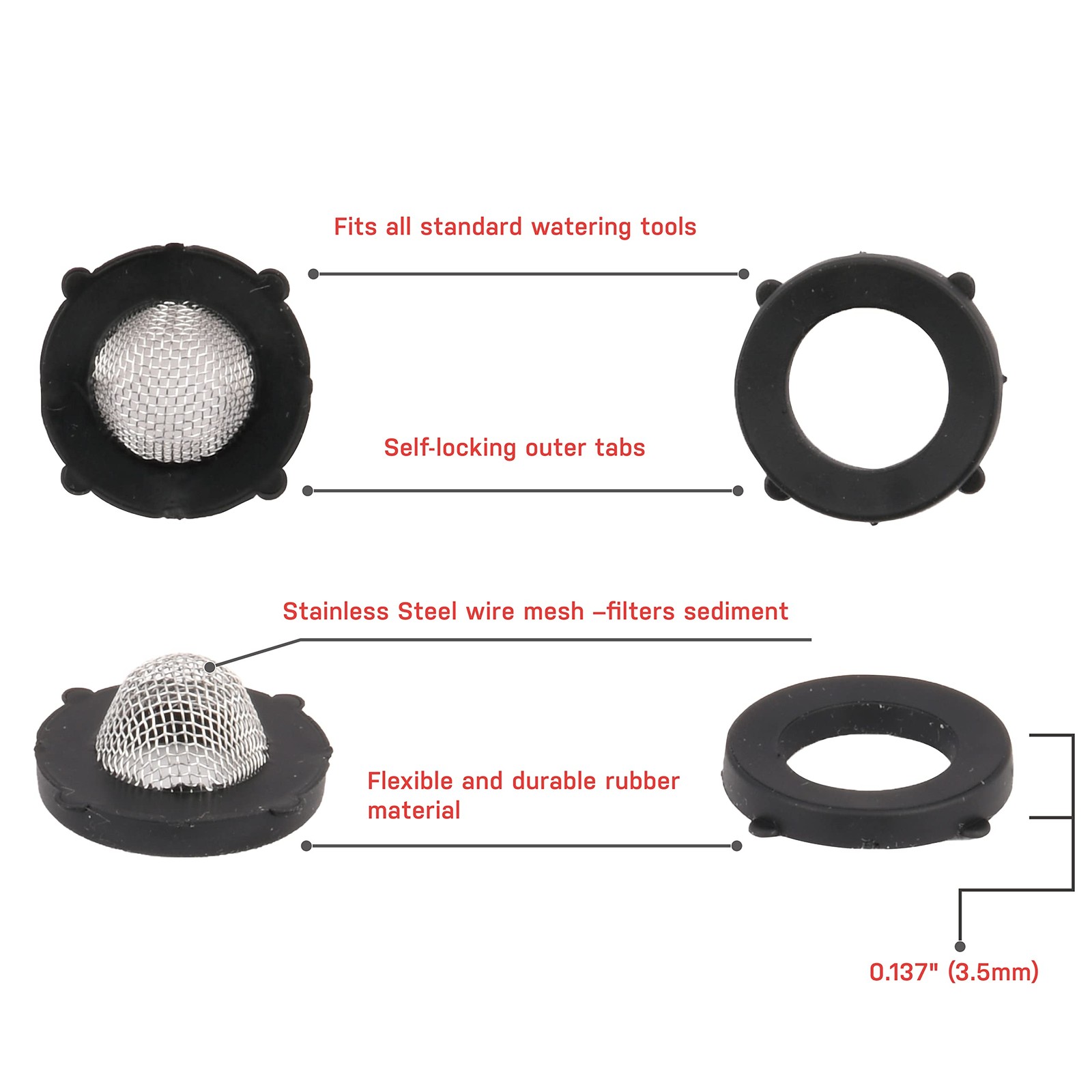 92500 Hose Filter and Washer Kit, Stainless Steel and Variety, 36 Pcs, Secure…