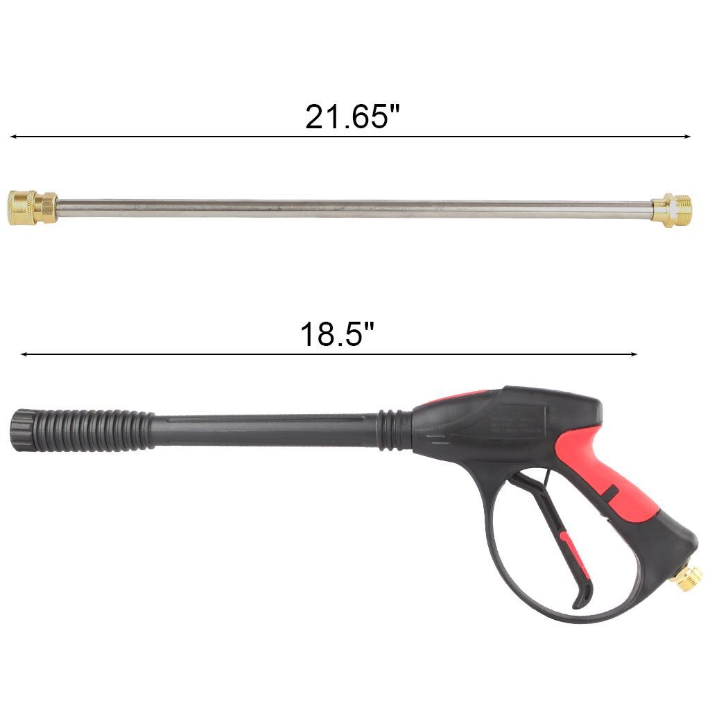 4000PSI High Pressure Car Power Washer Spray Gun Wand Lance Nozzle Tips Kit