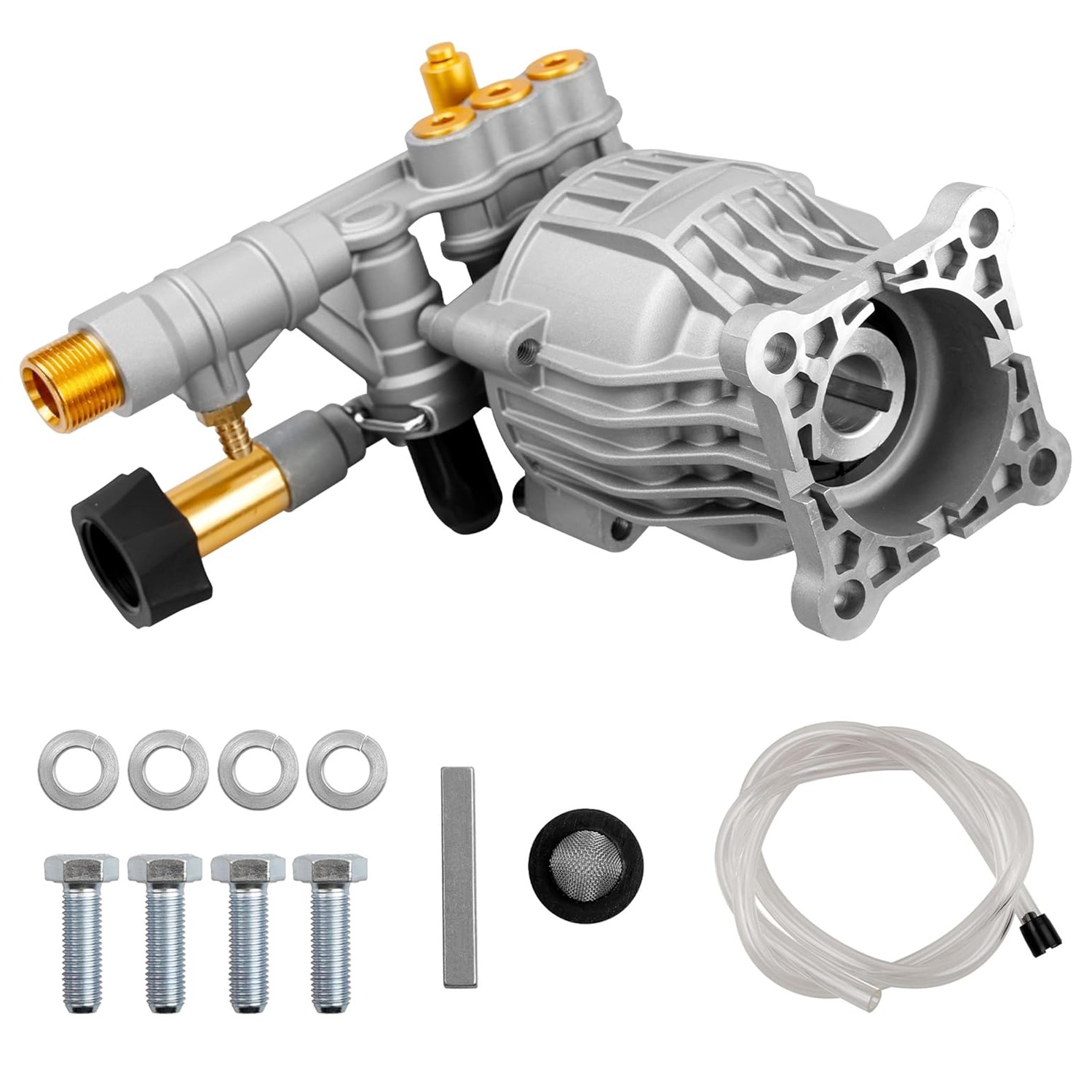 2.4 GPM 3300 PSI Power 3/4″ Horizontal Pressure Washer Pump Kit Aluminum 90028