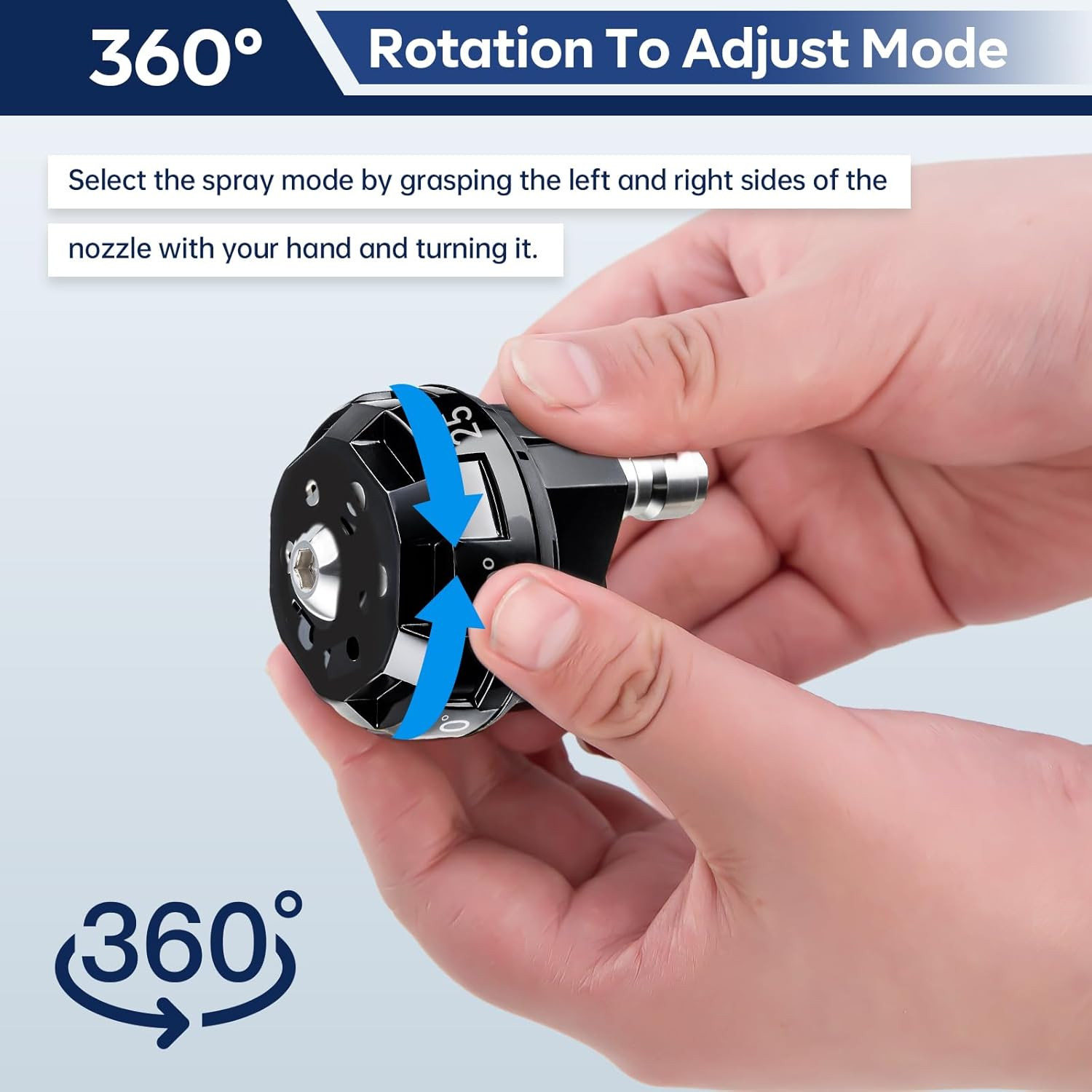6 in 1 Pressure Washer Nozzle Tips, 6-In-1 Quick Change over and Adjustable, Pow