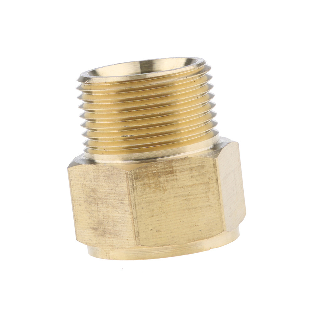 GOLD PRESSURE WASHER SCREW HOSE CONNECTOR FITTING ADAPTER 22MM x22MM