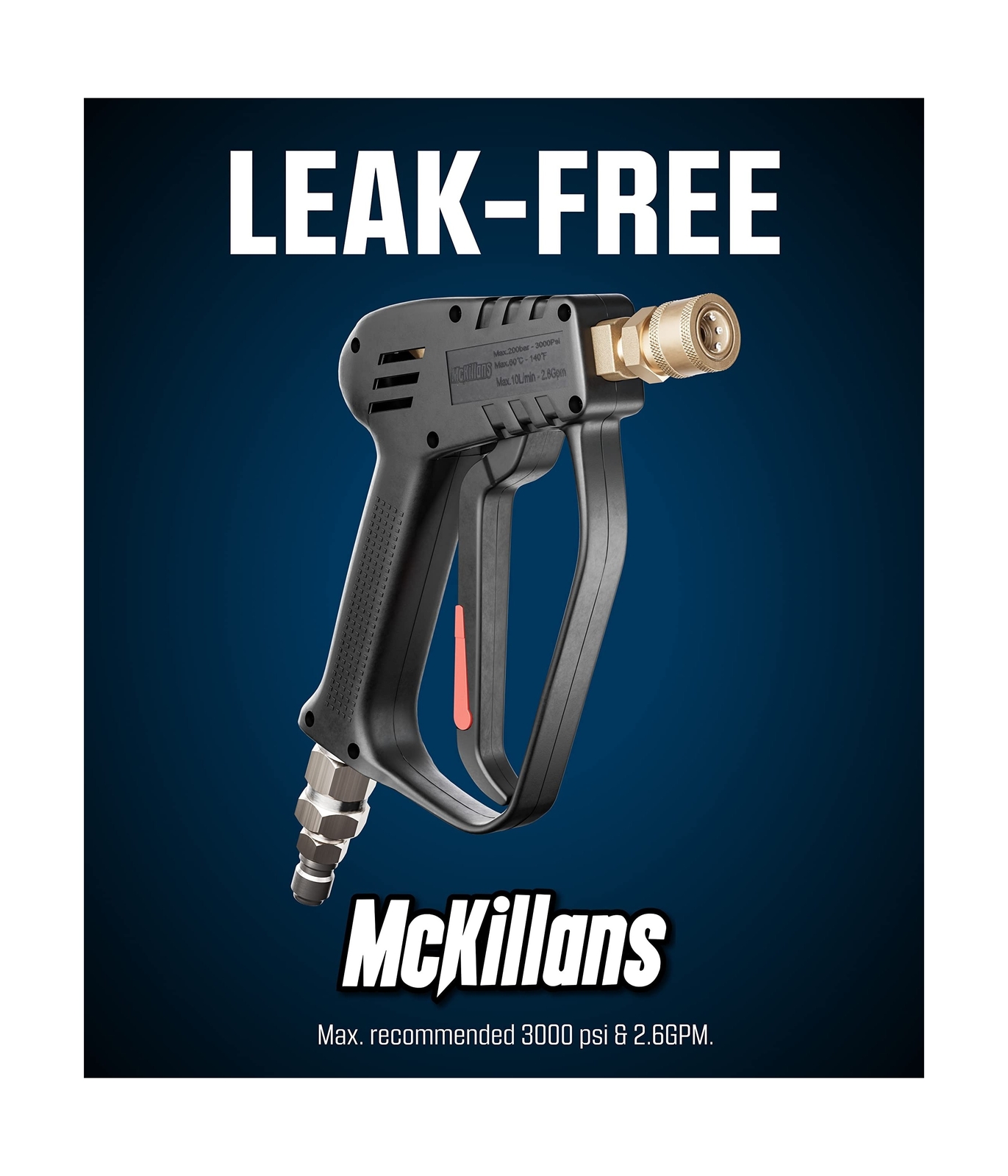 McKillans Short Pressure Washer Gun with Swivel – High Pressure Water Handle …