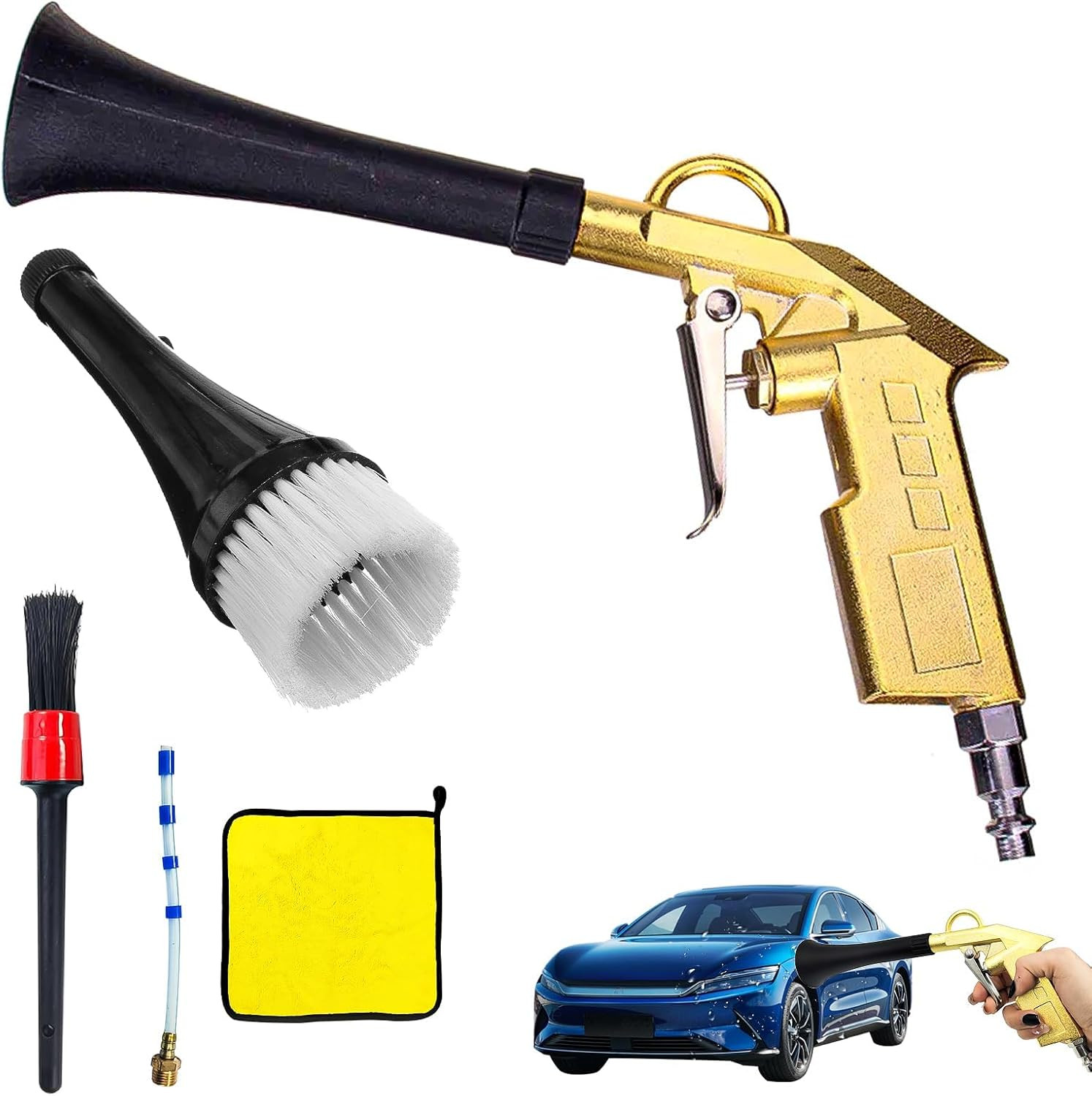 QZQUFJ Air Compressor for Car Detailing Detailing Tool, High Pressure Air Gun