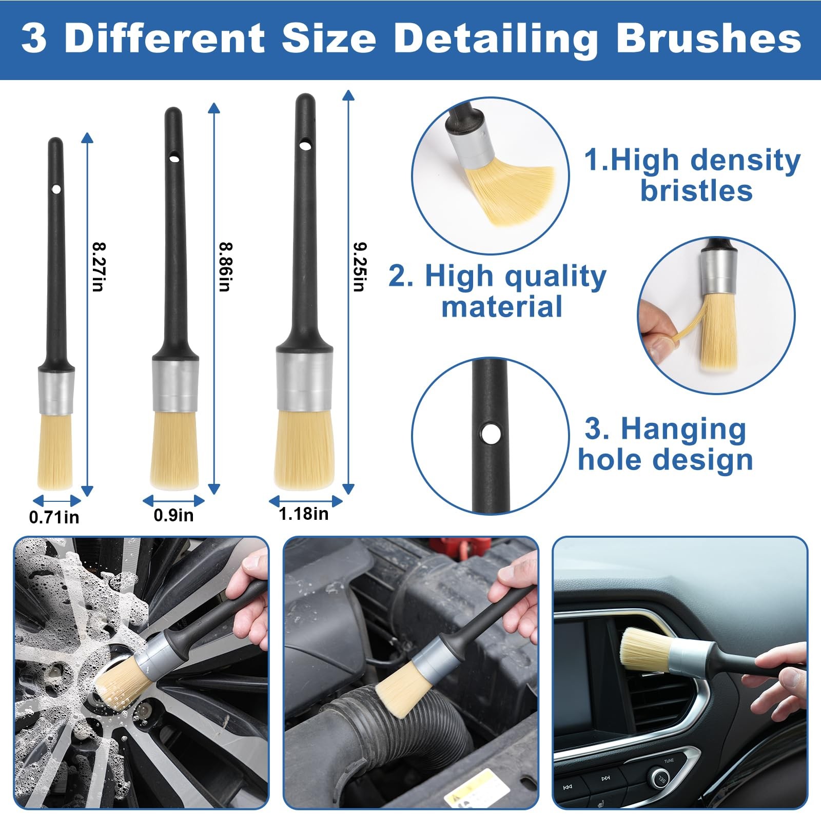 Viewsun Windshield Cleaner Tool, 13Pcs Car Interior Cleaning Kit, Grey