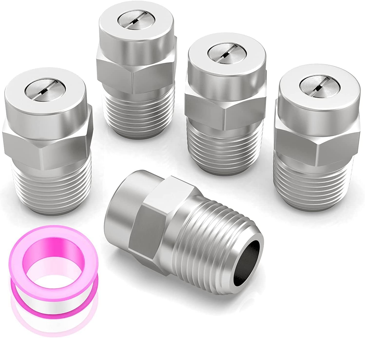 40 Degree Surface Cleaner Tips, 1/4 Inch NPT Male, 2.5 Orifice, 4000 PSI Threade