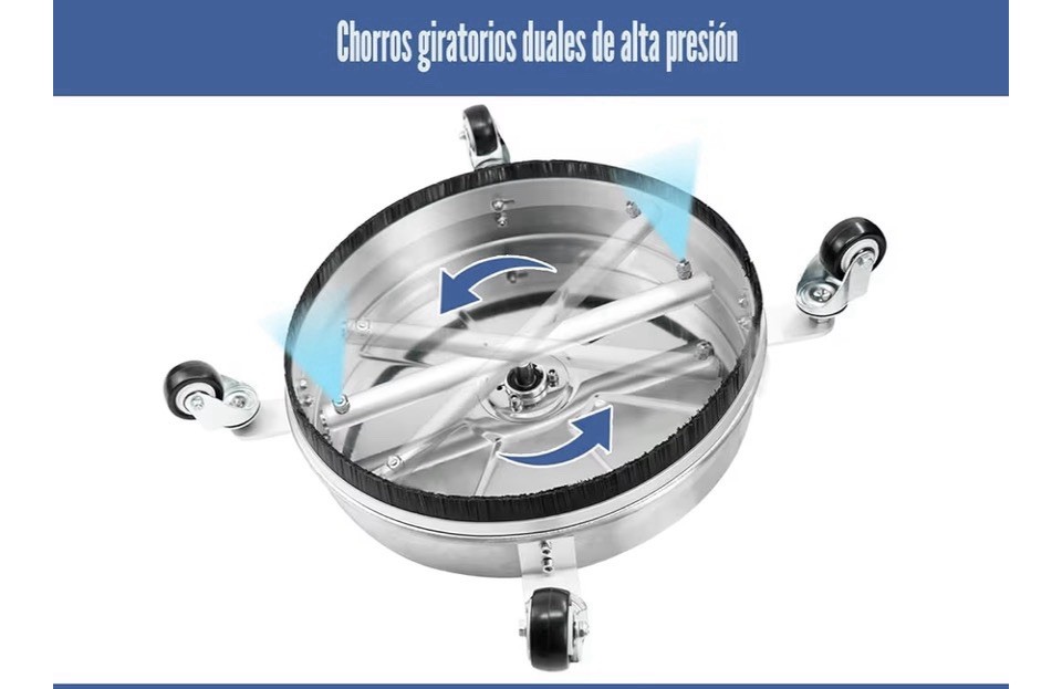 Janz Professional 16” Surface Cleaner 1,500-4,000 PSI Color Silver