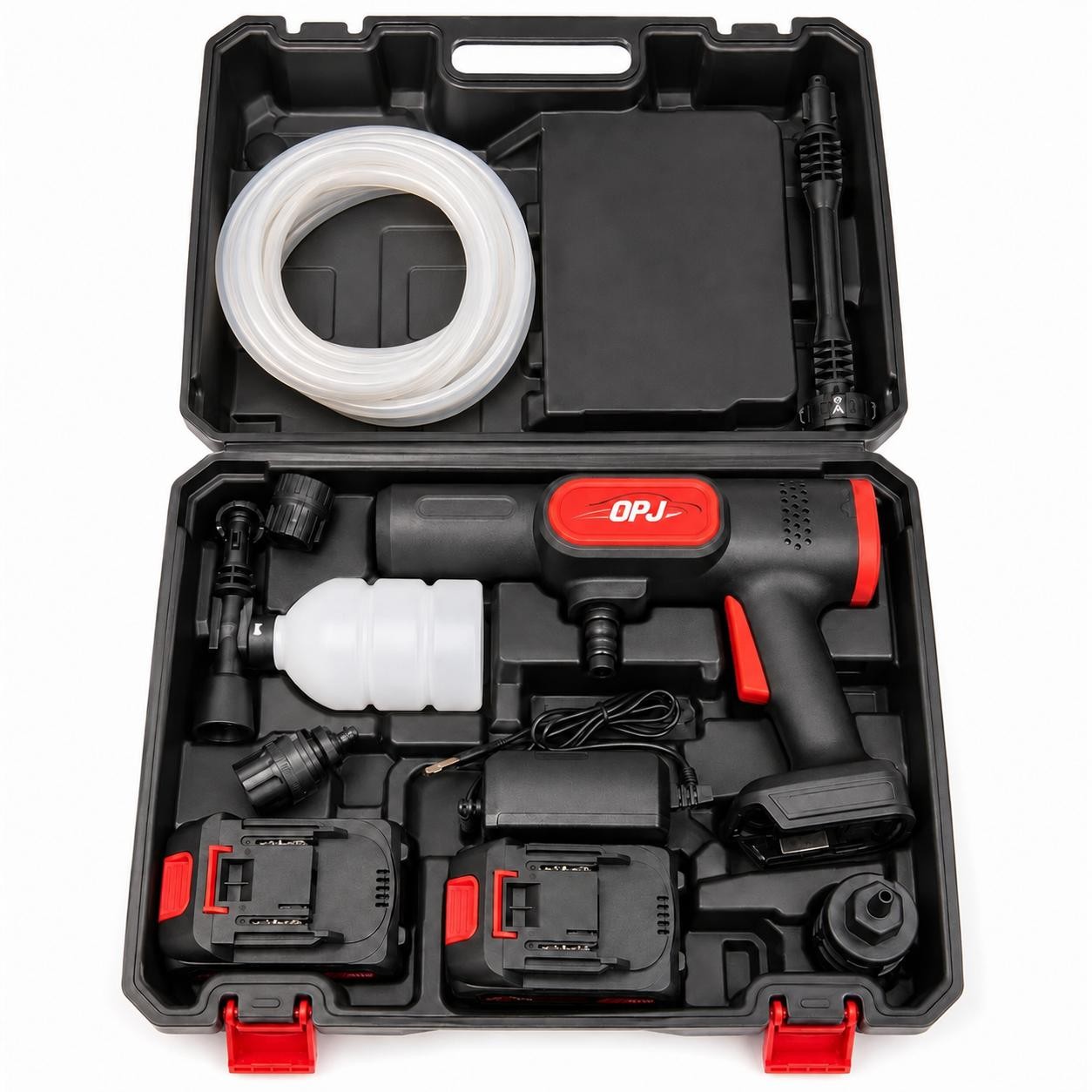21V Cordless Pressure Washer 2 Battery Portable Power Cleaner Kit w/ Case