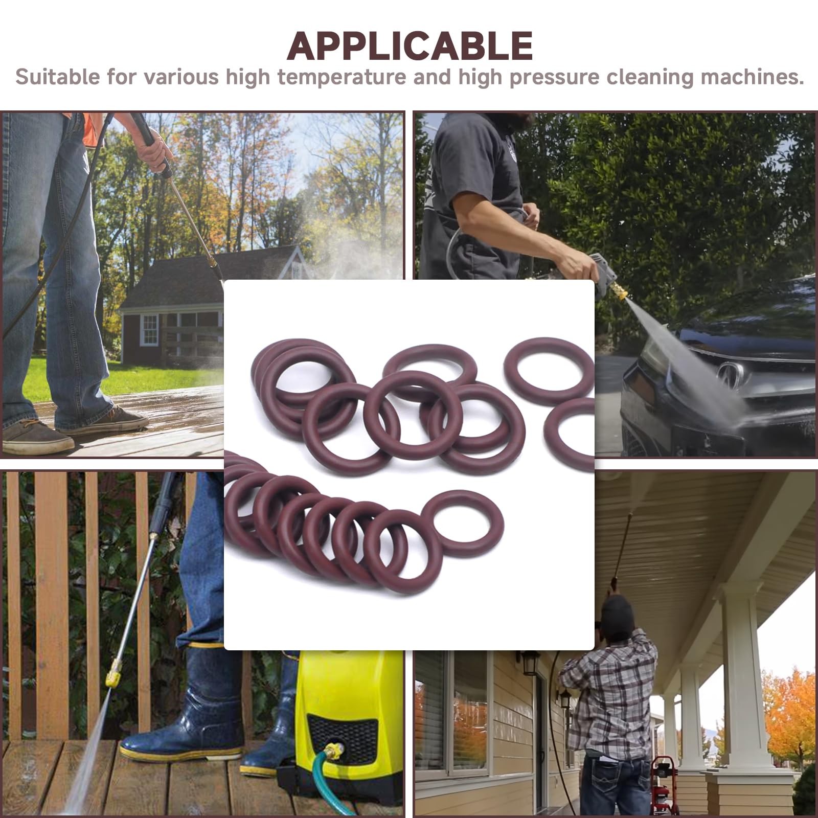 (20 Pack) Pressure Washer O-Rings, 1/4 Inch Quick Connect Sealing Rings, 3/8 …