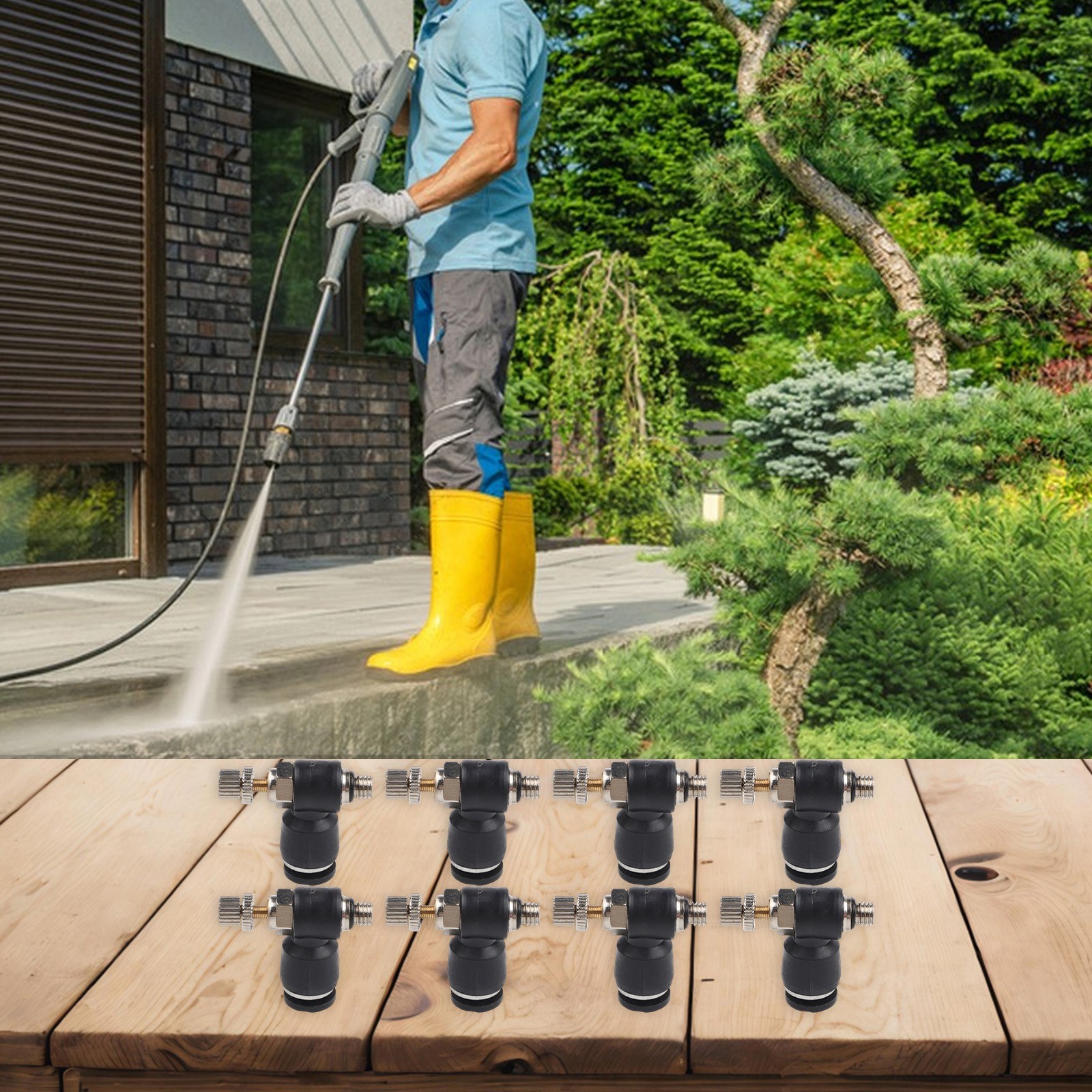 8 Quick Connectors for Pneumatic Systems Air Flow Control Valves and Tubing