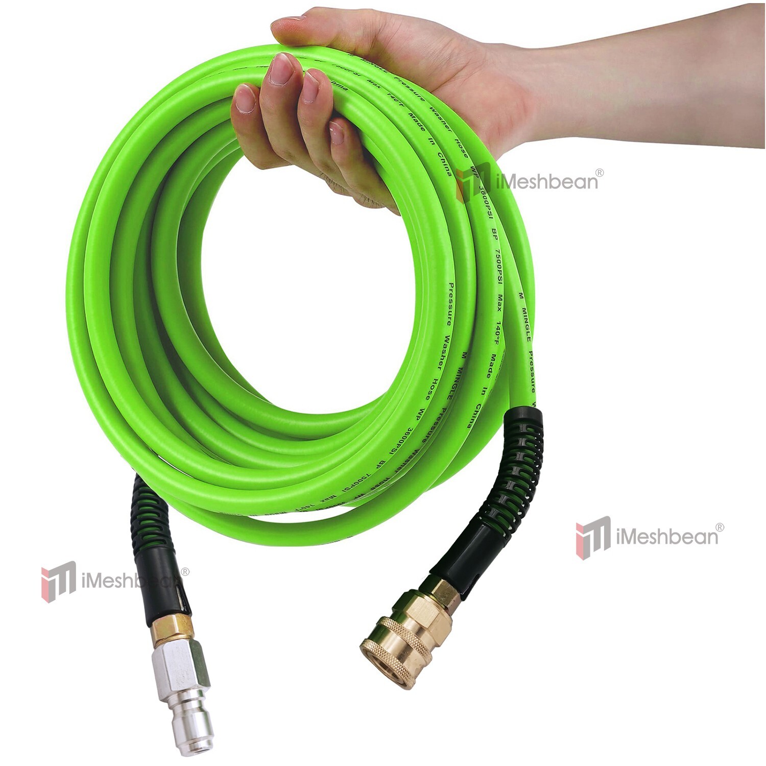 50FT 3600PSI Replacement High Pressure Power Washer Hose-3/8″ Swivel QC Flexible