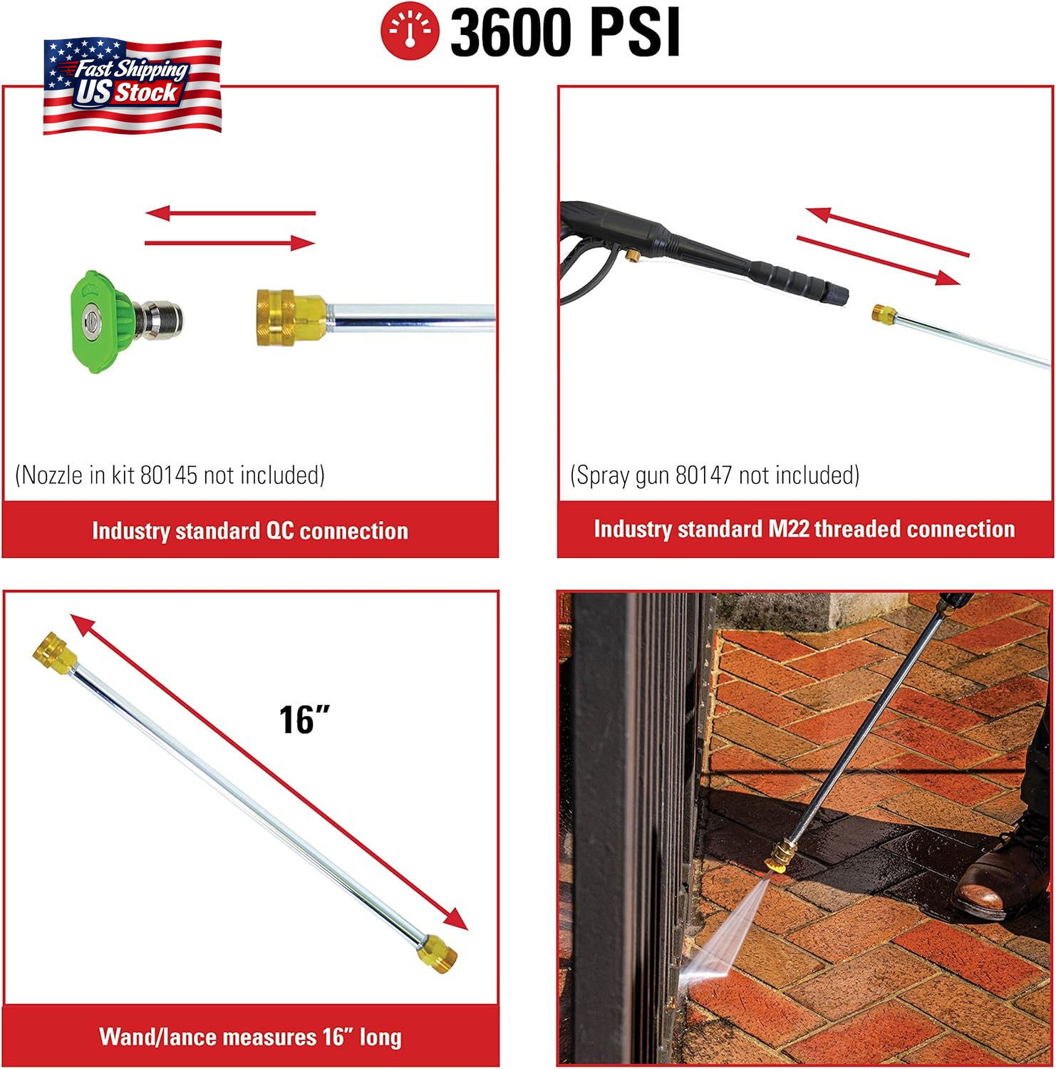 Simpson Cleaning 40224 Morflex Series 3300 PSI 25-Foot Pressure Washer Hose and