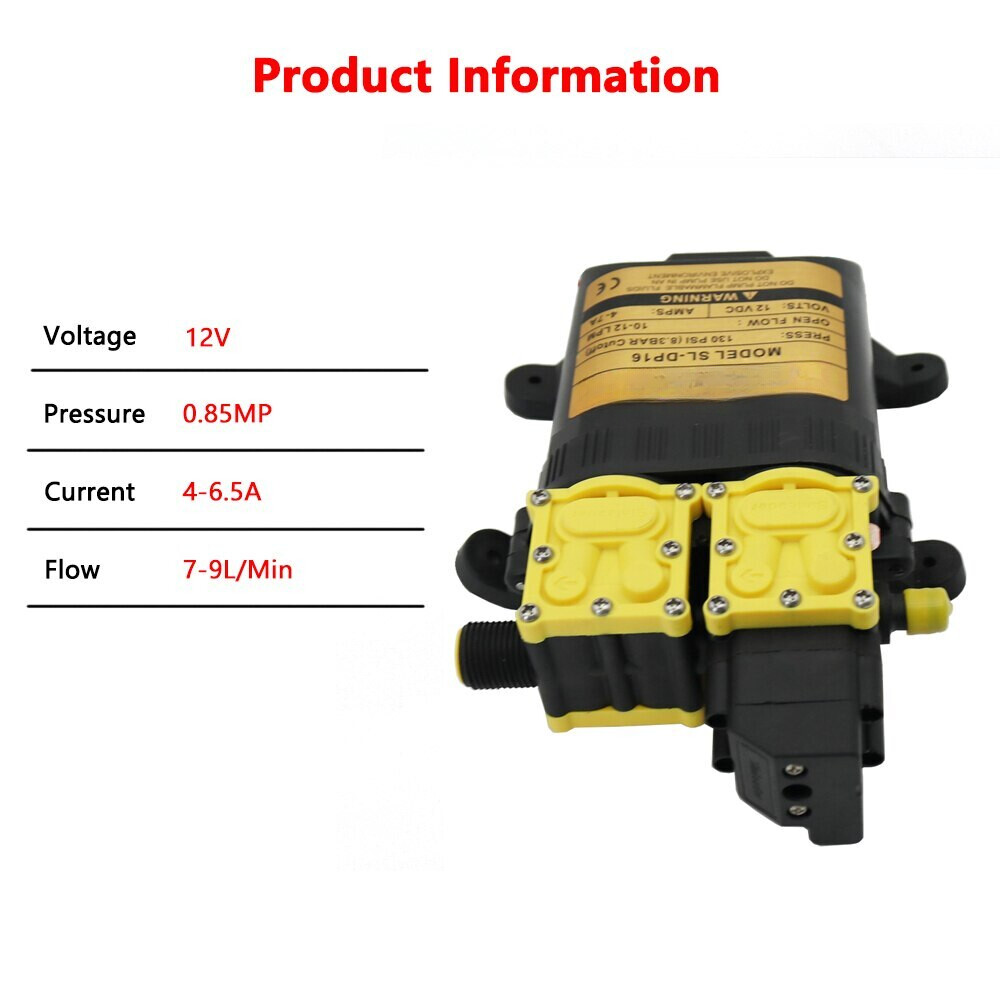 12v 9l/min Agricultural Electric Water Pump Dual power pump Micro High Pressure