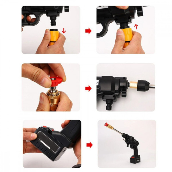 Portable High Pressure Battery Washer + Accessories 48V 2 Batteries