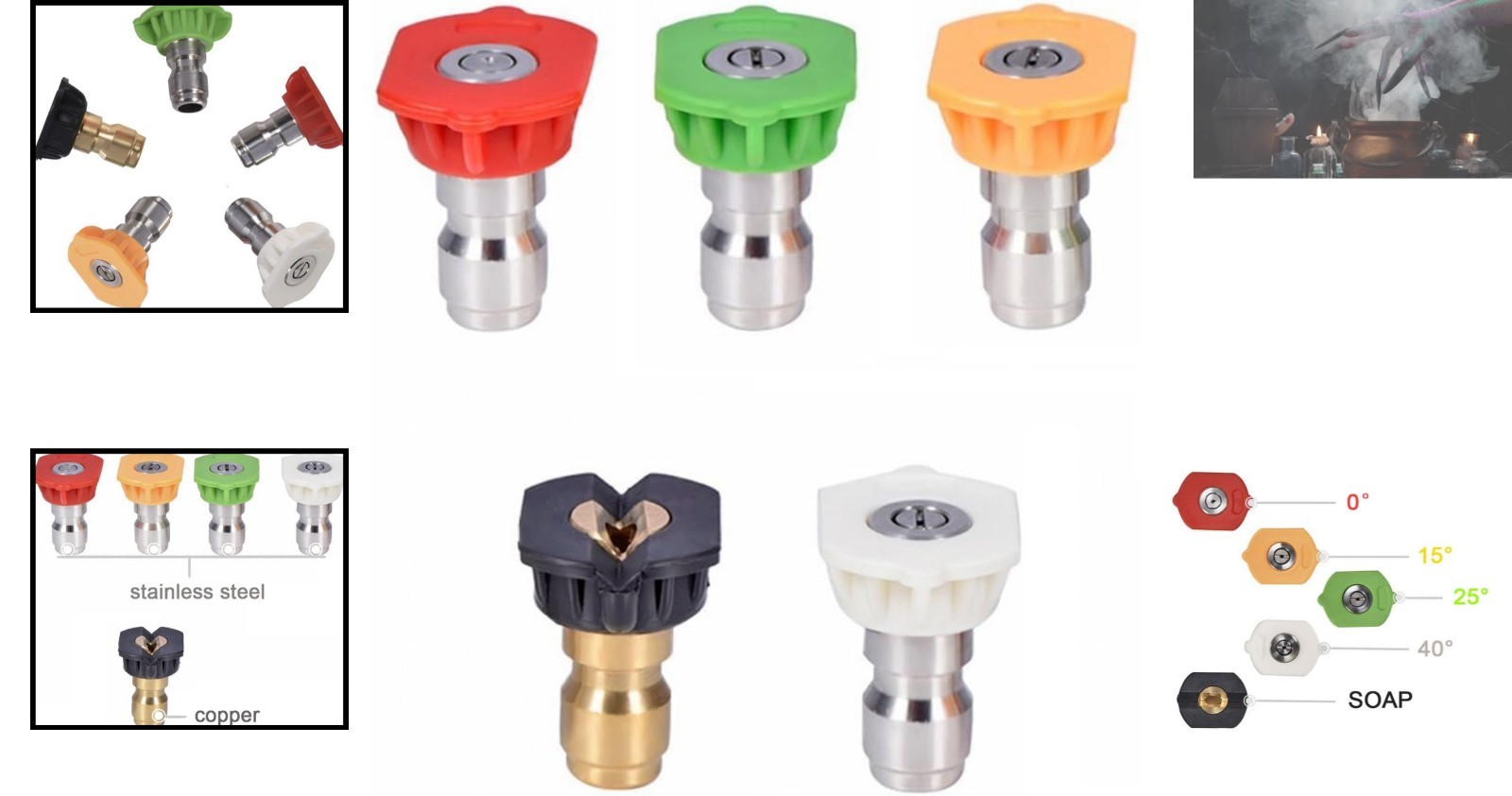 Durable Brass & Stainless Steel Nozzles – 5 Tips for Ultimate Cleaning Power